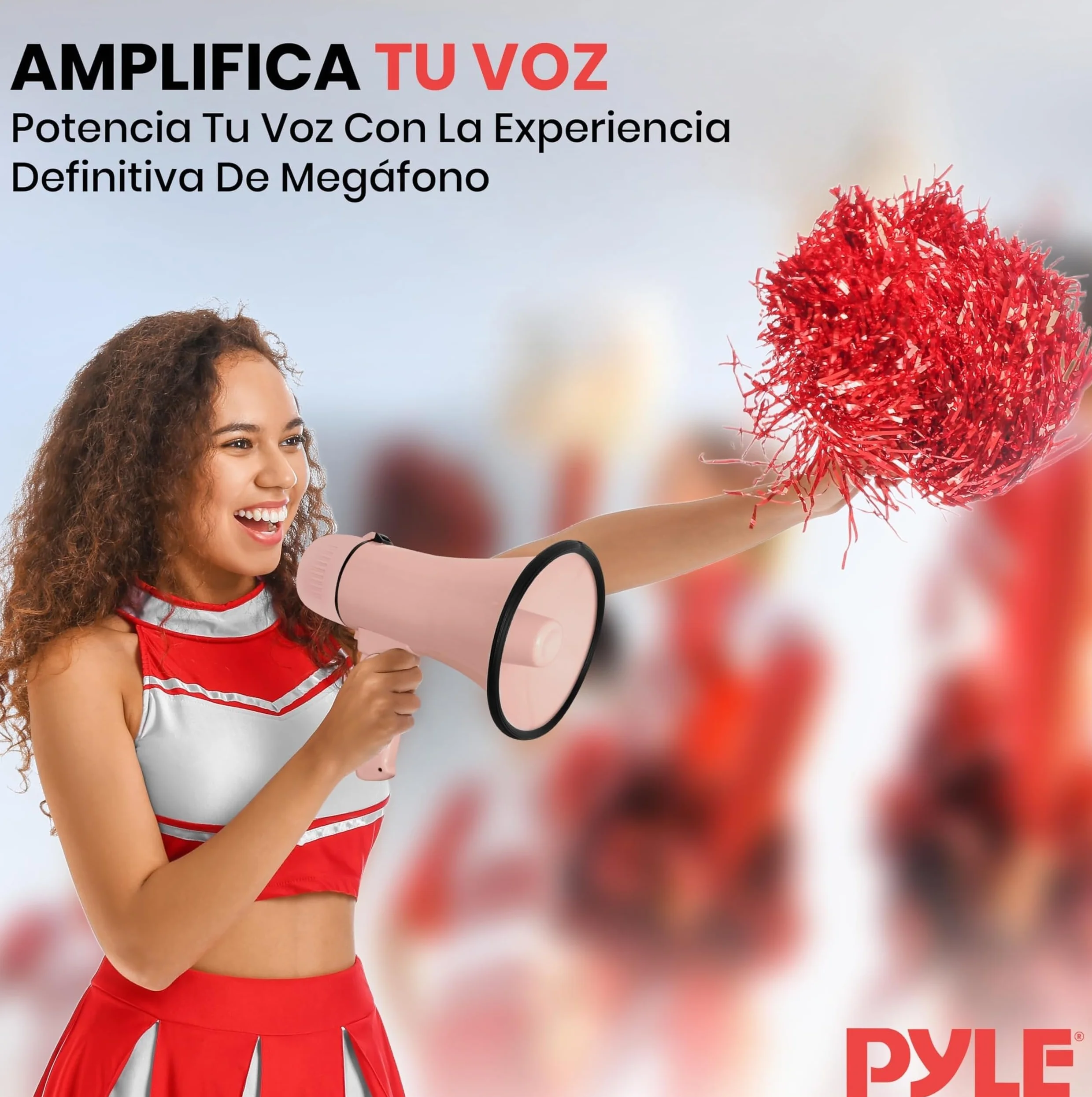 Pyle Megafono Portatil 20V Altavoz Sirena Compacto