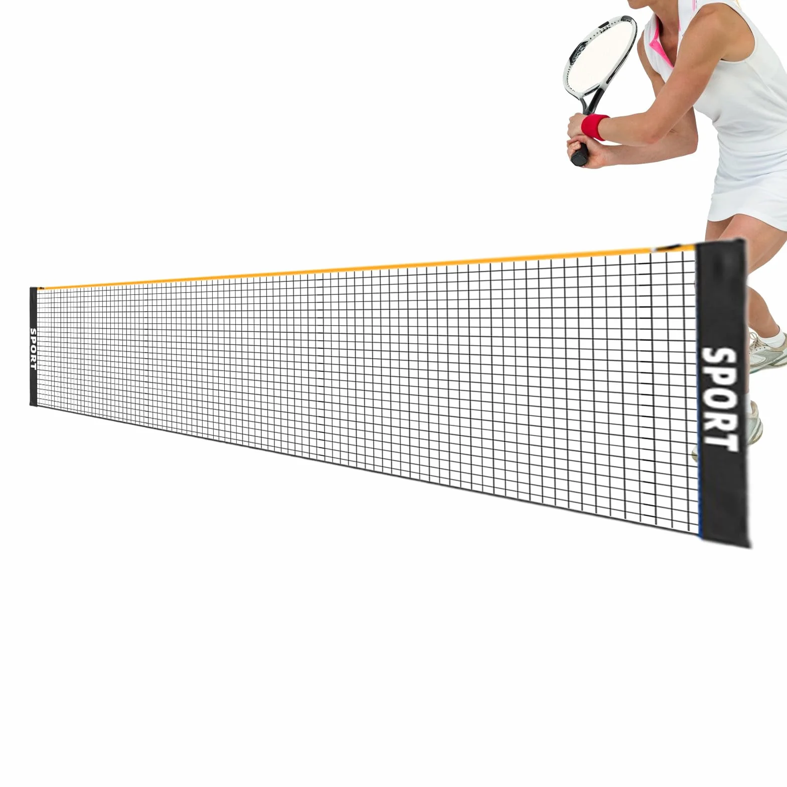 Red de Bádminton Plegable Ajustable Resistente a la Intemperie 3-5 m Portátil para Vóleibol