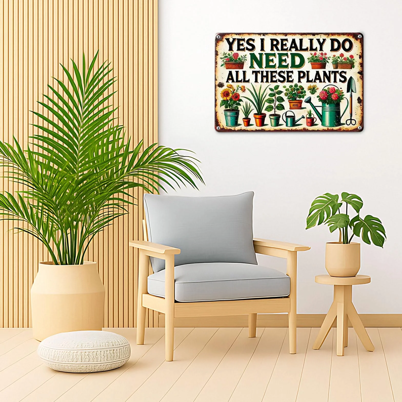 Letrero Metálico para Jardín, Letrero Vintage de Hojalata, Creativo y único, Decoración Artística para Pared, Adecuado para Restaurantes, Cafeterías y Bares (30 × 20 cm)