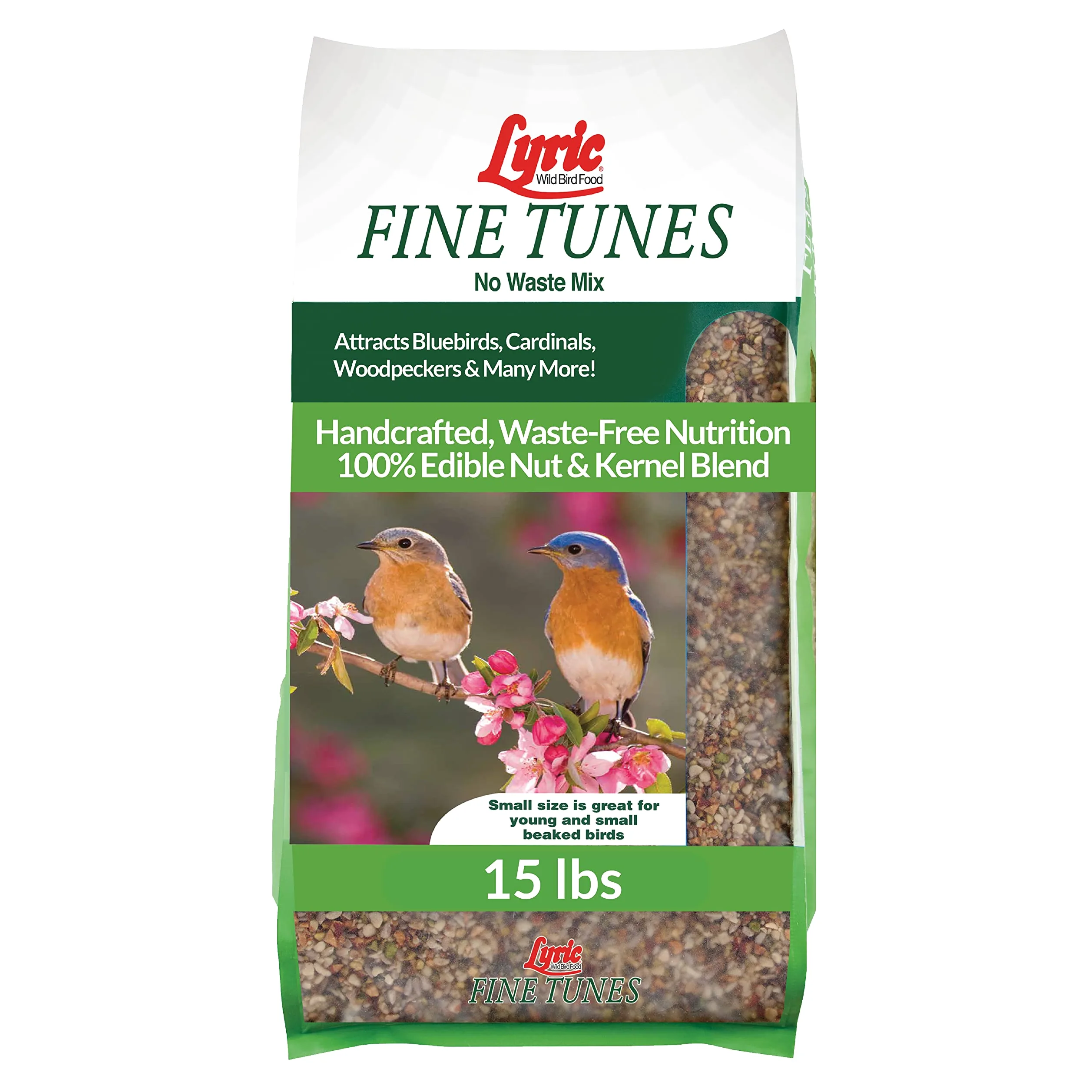 Lyric Fine Tunes Wild Bird Seed, sin residuos mezcla de alimentos para pájaros, 6,8 kg. Bolsa