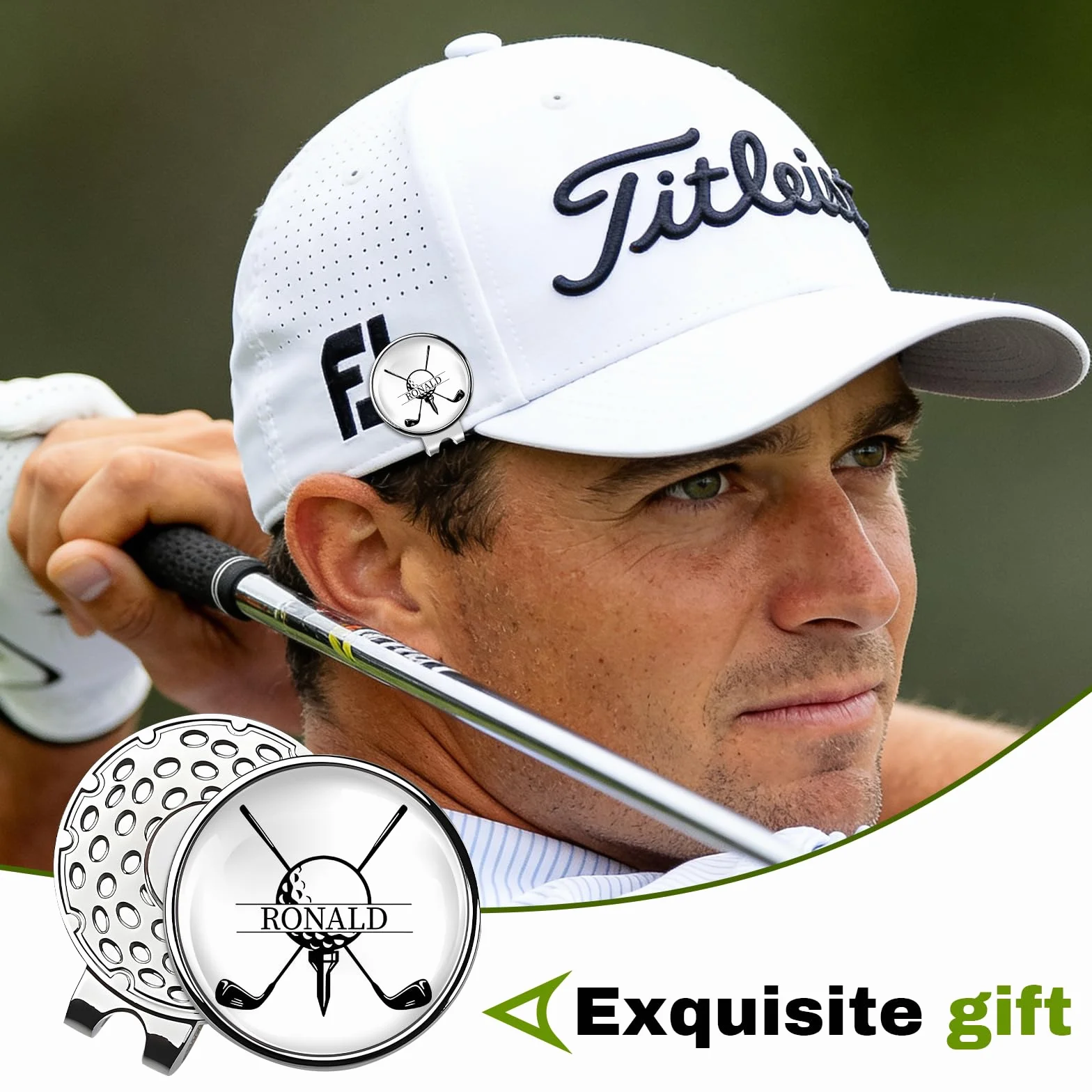 Marcador de Pelota de Golf Personalizado 3D con Clip Magnético para Sombrero, Regalo Original para Golfistas