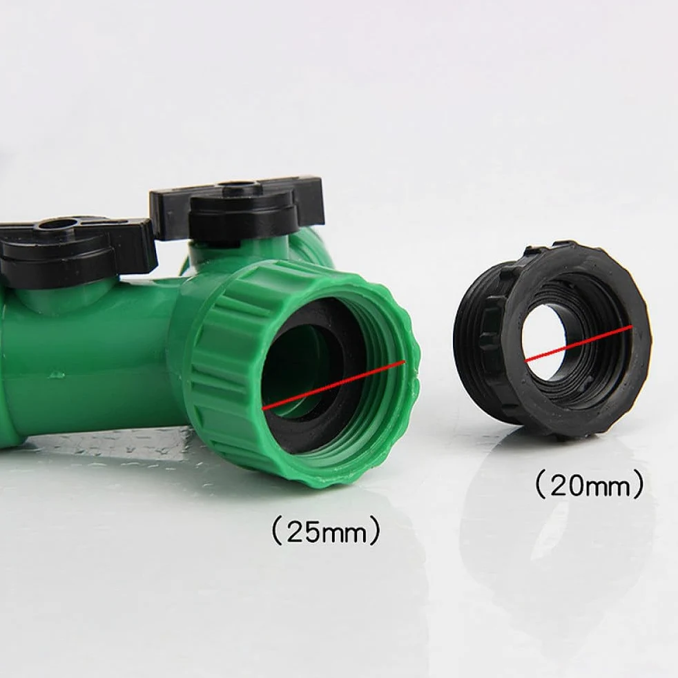 Conector en Y para manguera de jardín 1/2" 3/4" Kit de unión rápida de adaptador de grifo de 2 vías de rosca hembra con accesorios de divisor de agua de válvula de encendido/apagado, conector rá