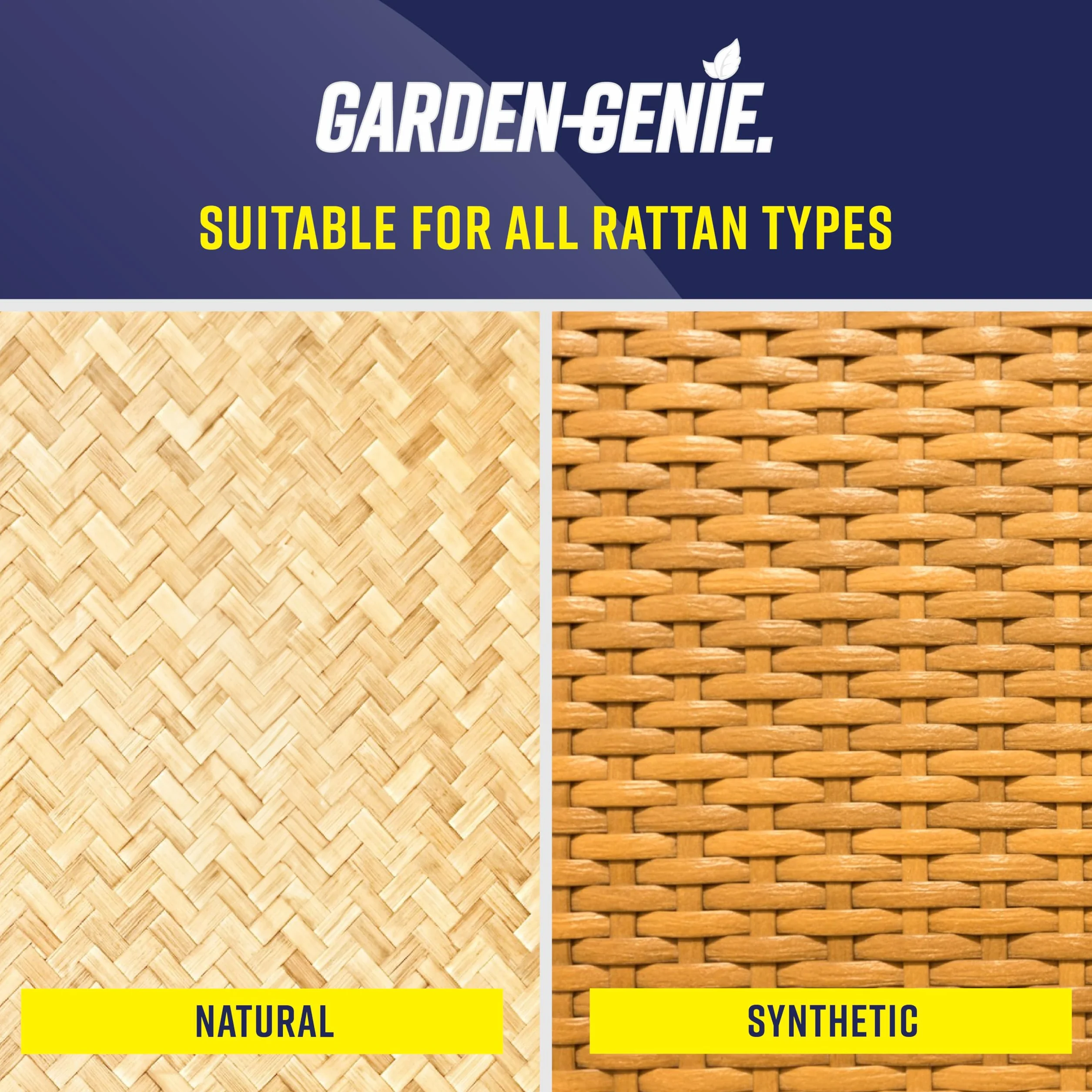 Garden Genie - Kit de Limpieza de Muebles de ratán para Cuidado y protección | Incluye Limpiador y Protector - Elimina la Suciedad persistente | para Uso en Interiores y Exteriores (2 Unidades de 500