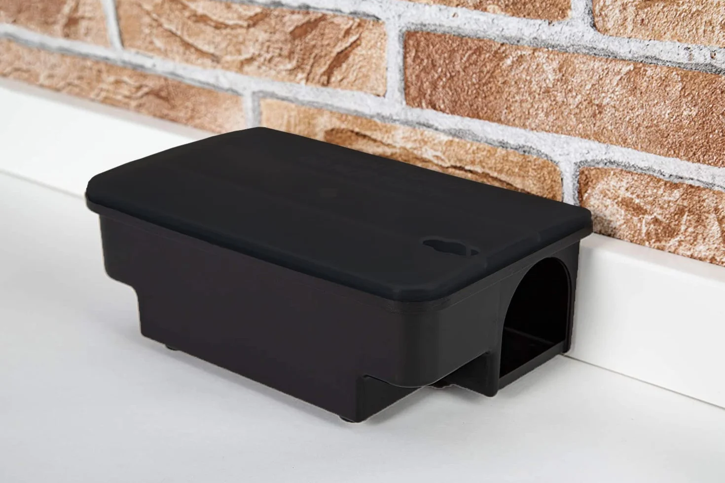 Estación de Cebo para Ratas y Ratones – Caja Portacebo Vacía con Llave de Seguridad y Tapa Negra, Protección para Niños y Mascotas, Uso Profesional y Doméstico, sin Cebo (4 Unidades)