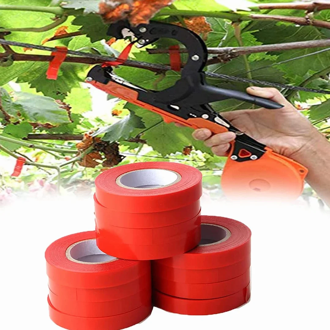 20 Rollos de Cinta para Atar Plantas + 10000 Grapas, Accesorios Universales para Máquina Atadora, Kit de Entutorado para Tomates, Vides, Pepinos, Flores, Ideal para Jardín e Invernadero