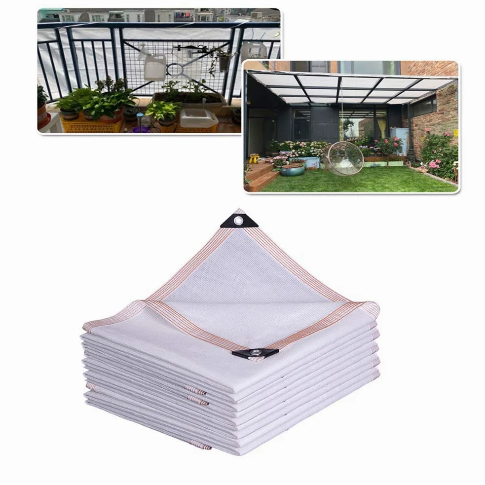 Telas para toldos AGYH Malla De Sombreo Blanca, Borde Engrosado con Arandela, Toldo, Balcón, Piscina, Cubierta, Rejilla, Toldo(Size:4x4m)