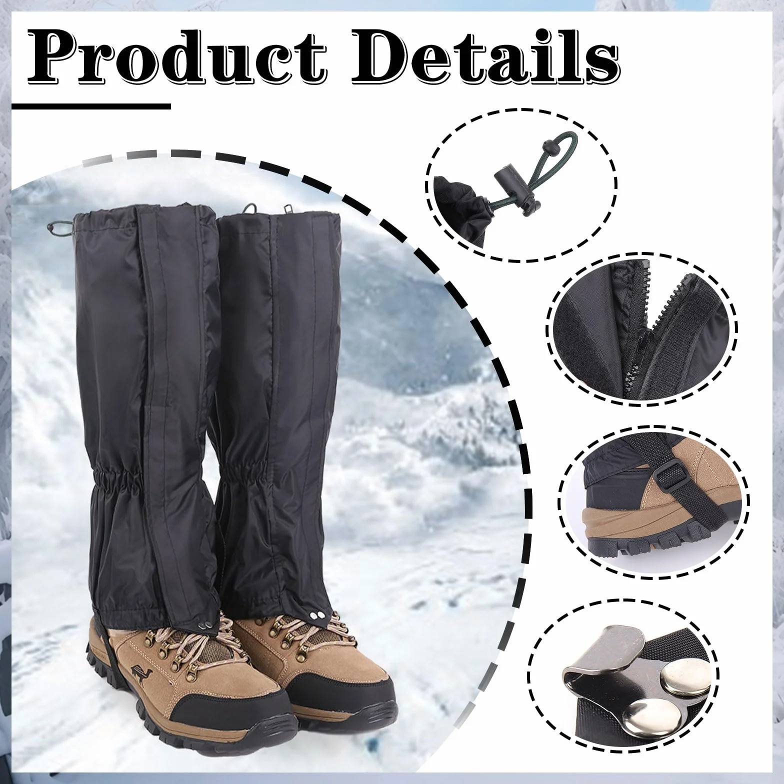 Polainas Impermeables Senderismo Trail Running Cubre Pantalón Protección