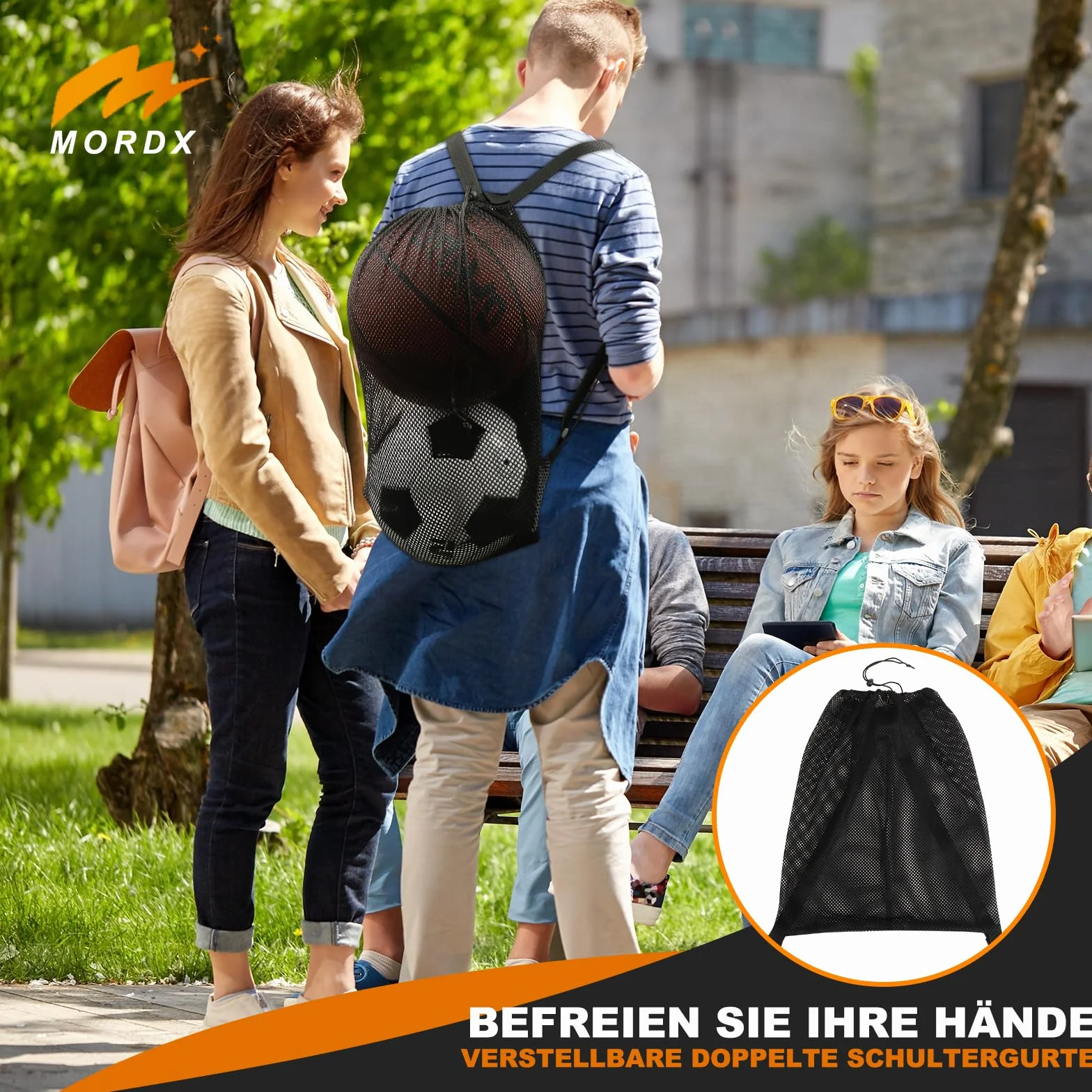 Bolsas de Malla de Baloncesto Plegable para Llevar Baloncesto, Voleibol, Fútbol y Tenis de Mesa, Negro