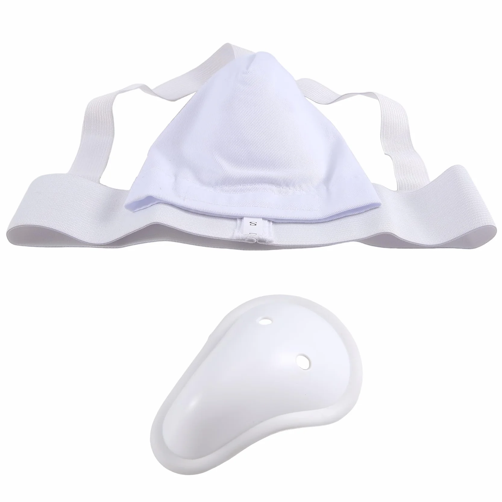 Protector de Coquilla Hombre Boxeo Kickboxing Muay Thai Ventilado Ajustable Entrenamiento Lucha Karate