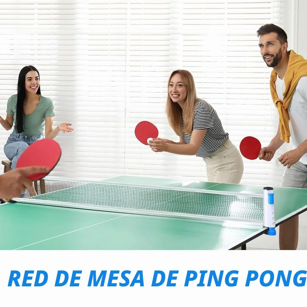 Flintronic Red de Ping Pong Retráctil, Soporte Telescópico Portátil, Longitud Ajustable