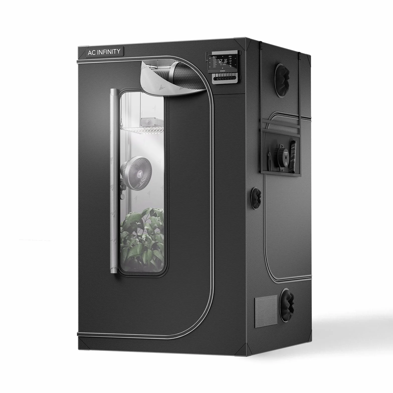 AC Infinity CLOUDLAB 844, 120x120x200cm Advance Tienda de Cultivo Avanzada, Postes de 2,5cm Grosor, Lona de Mylar 2000D, reflectividad máxima Probada en Laboratorio, Ventana con Cremallera más Grande