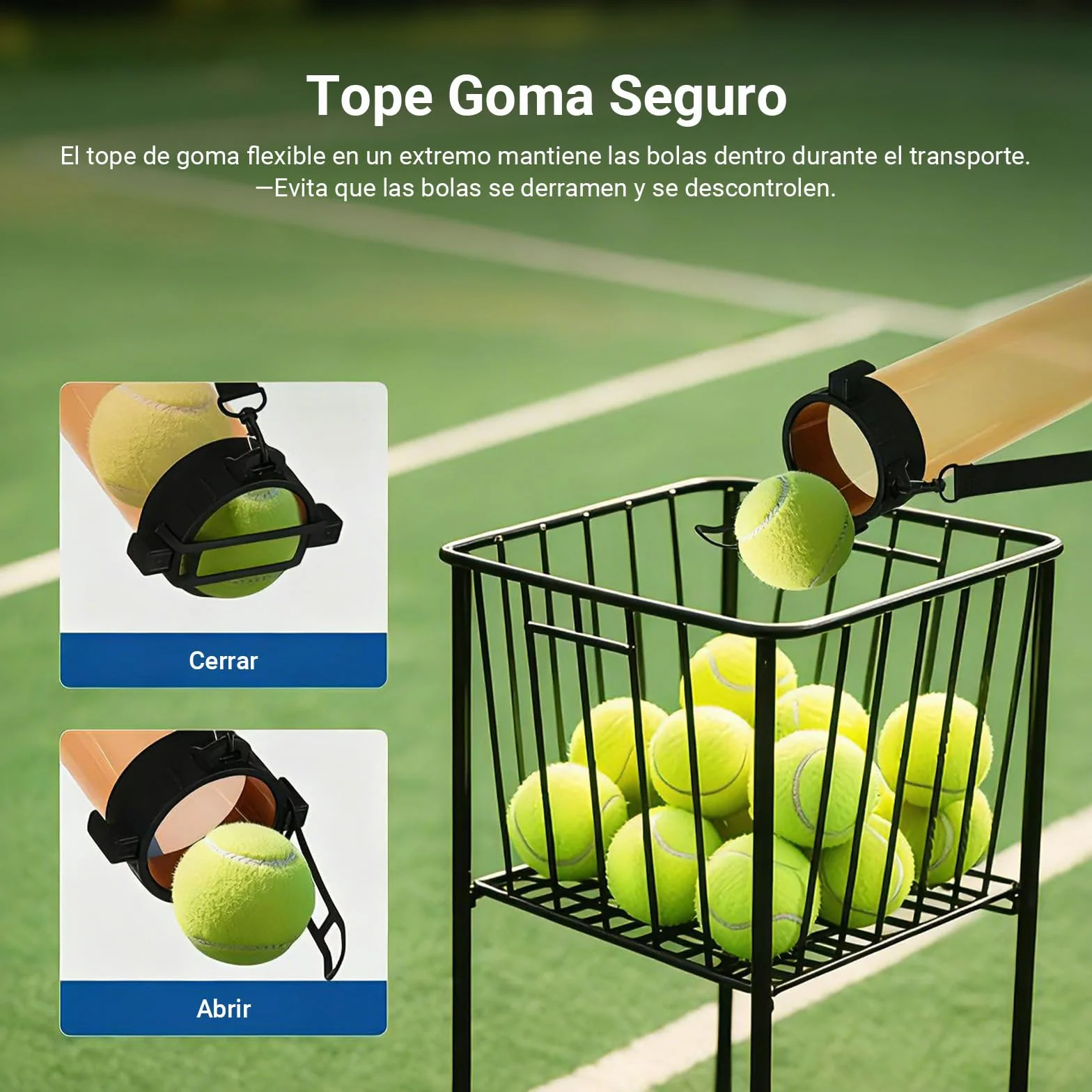 NEEWER Recuperador de Bolas de Tubo 3 Secciones Extraíble Anti-Plegable Colector Superior con Tope Correa de Mano