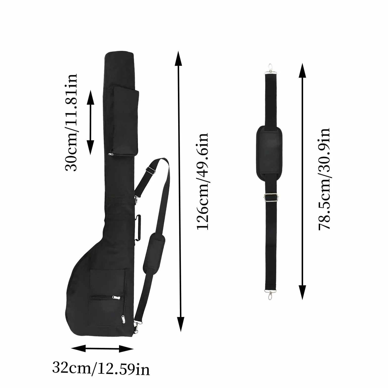 Bolsa de Viaje Pequeña y Ligera para Palos de Golf - Portátil, Plegable - Capacidad 8-10 Palos