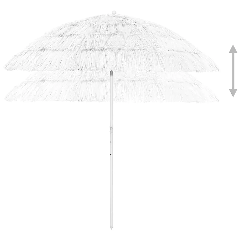 Sombrilla de Playa Hawaii con Protección UV y Función de Inclinación, Varilla Resistente y Clavo de Soporte Fijo, Perfecta para Bloquear Rayos Solares, Montaje en Soporte