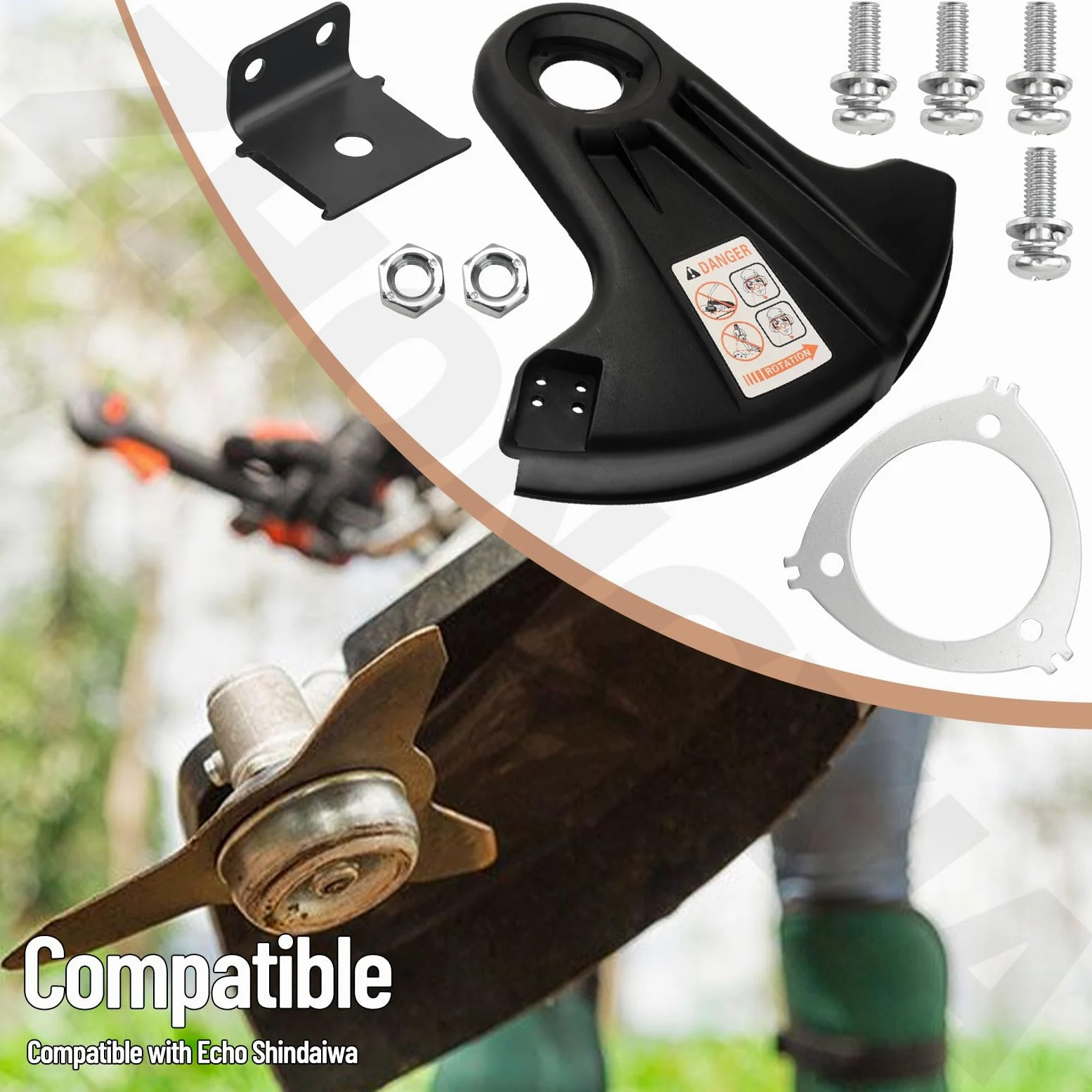69900040930 - Protector de césped compatible con Echo Shindaiwa SRM-1500, SRM-1500A, SRM-2200, SRM-200CE, SRM-3000, SRM-3010 recortadora/desbrozadora reemplaza 69900040830 69900440930 1 6999. 01027230