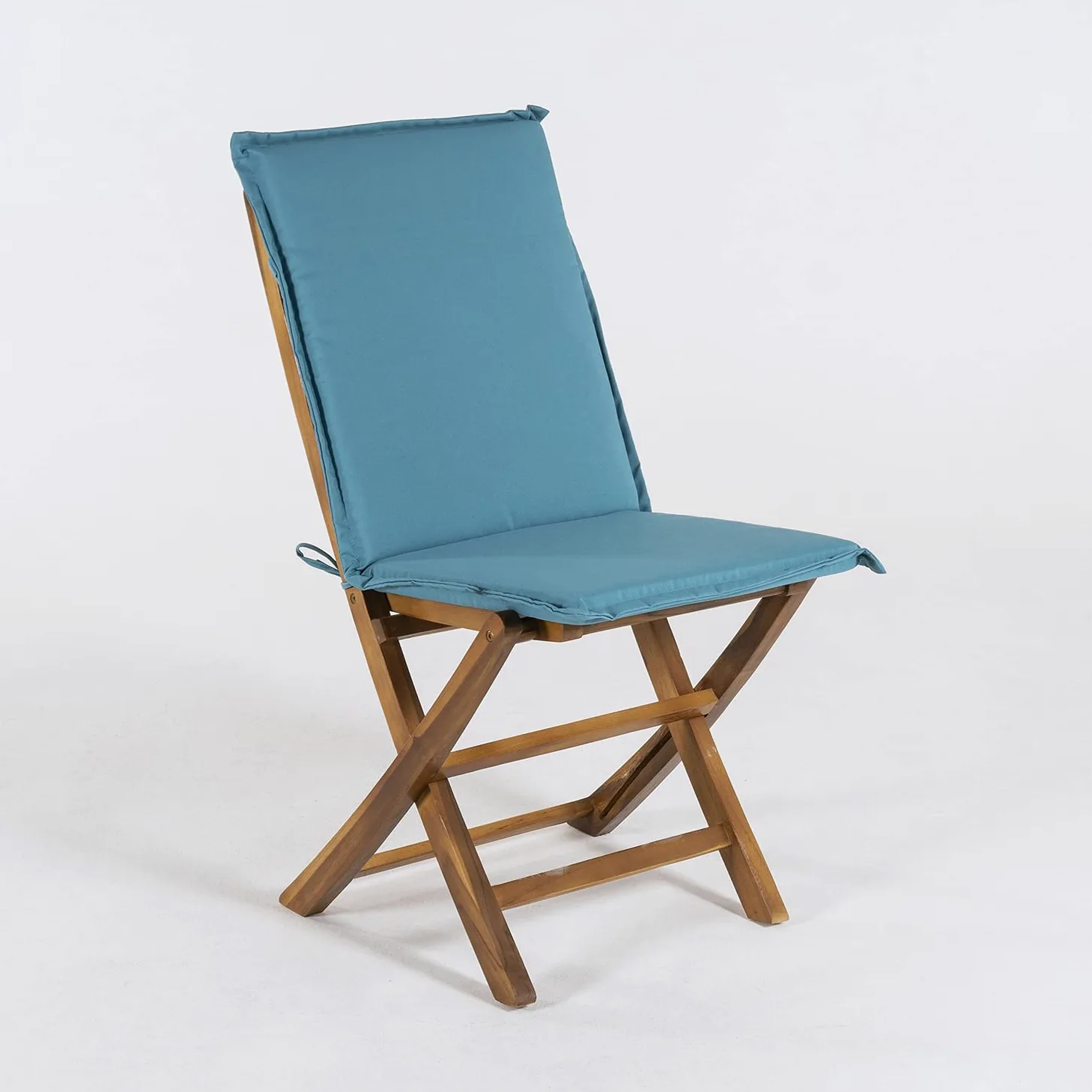 Pack 2 Cojines para sillón de jardín reclinable estándar Color Turquesa, Medidas 92x42x4 cm, Repelente al Agua, Desenfundable, Funda de cojín con Relleno para sillas de terraza, Cojines Silla Comedor