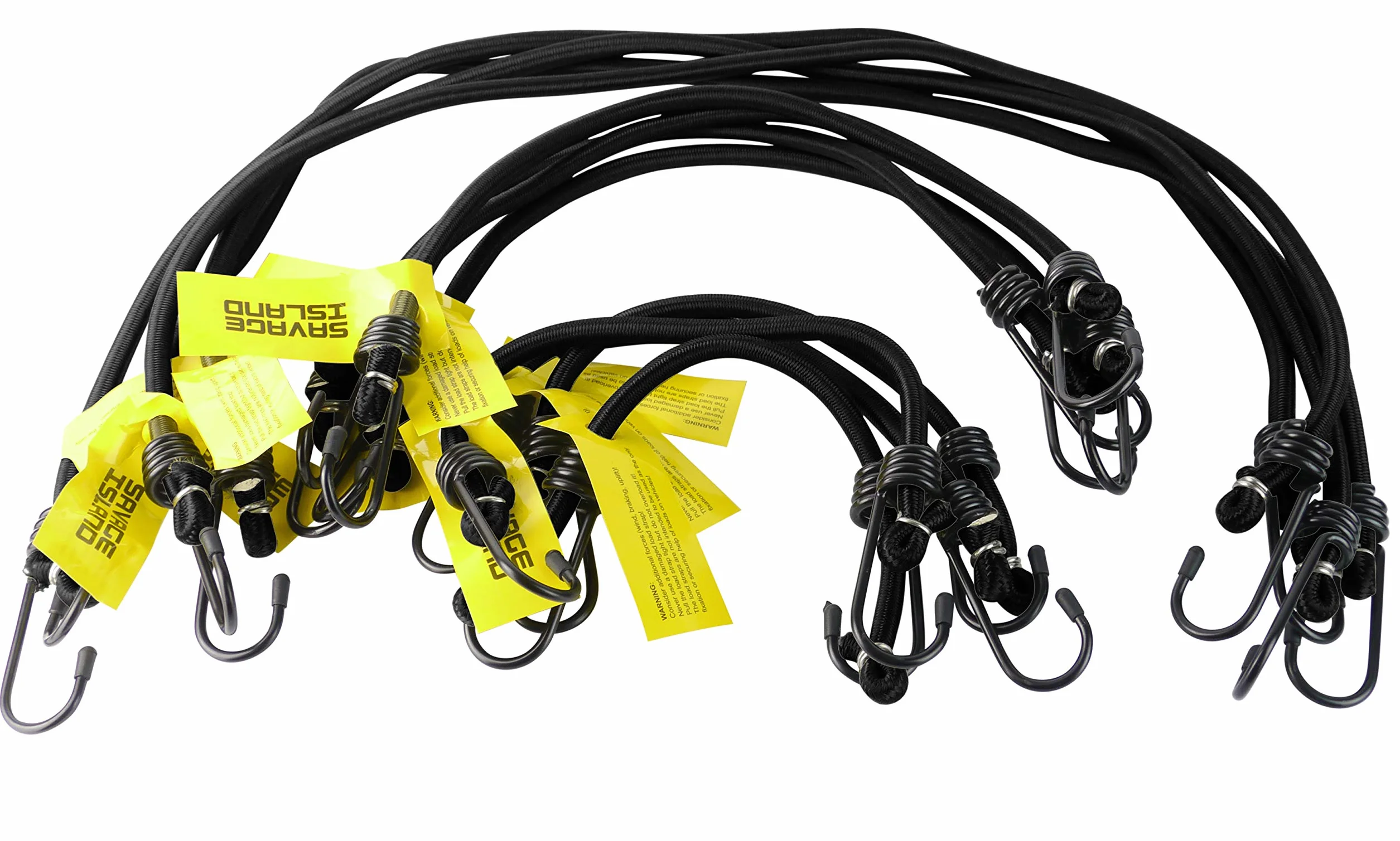Basha Bungee Cordones Elastische Militar Variety Pack 4x30cm 4x45cm 4x75cm