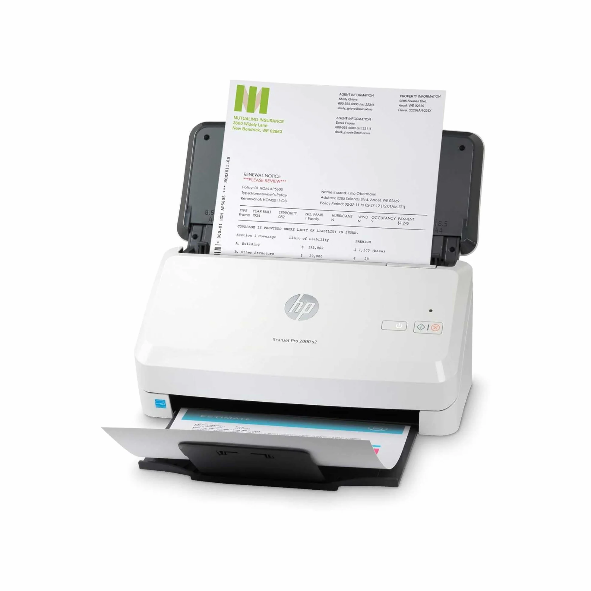 HP ScanJet Pro 2000 s2 Escáner Documentos ADF 50 Hojas Doble Cara 35 ppm 70 ipm USB 3.0 Gris