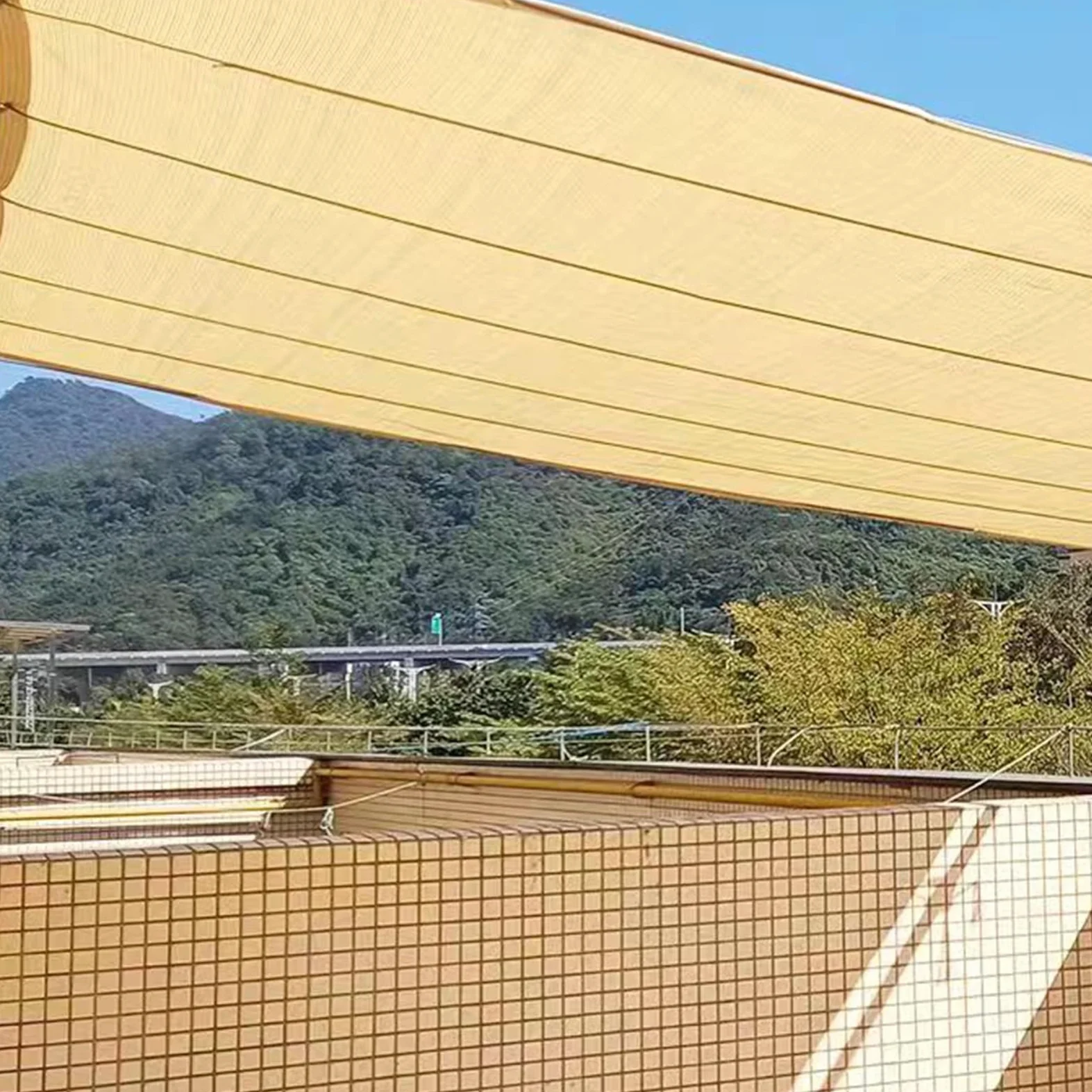 Red de sombra de jardín para protección solar, tela bloqueadora UV con ojales, 85% de protección UV, transpirable, para balcón (3 x 8 m)