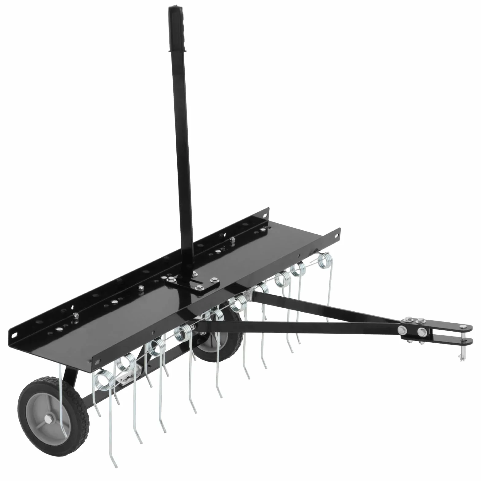 Escarificador de Césped para Tractores Cortacésped, con Muelles de Acero, Ruedas Resistentes 7.5 cm, 101.5 x 80 x 113.5cm, Aireador y Eliminador de Musgo