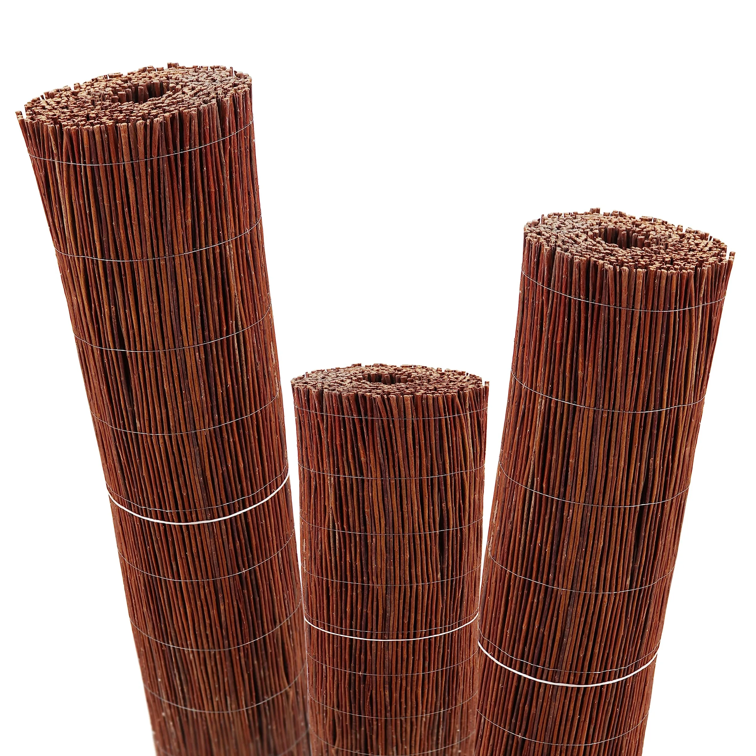 Aquagart Esterilla de mimbre, de mimbre, diferentes alturas, protección visual natural para jardín, balcón y terraza, valla de mimbre con tensión de alambre, valla de protección visual (5 m x 150 cm)