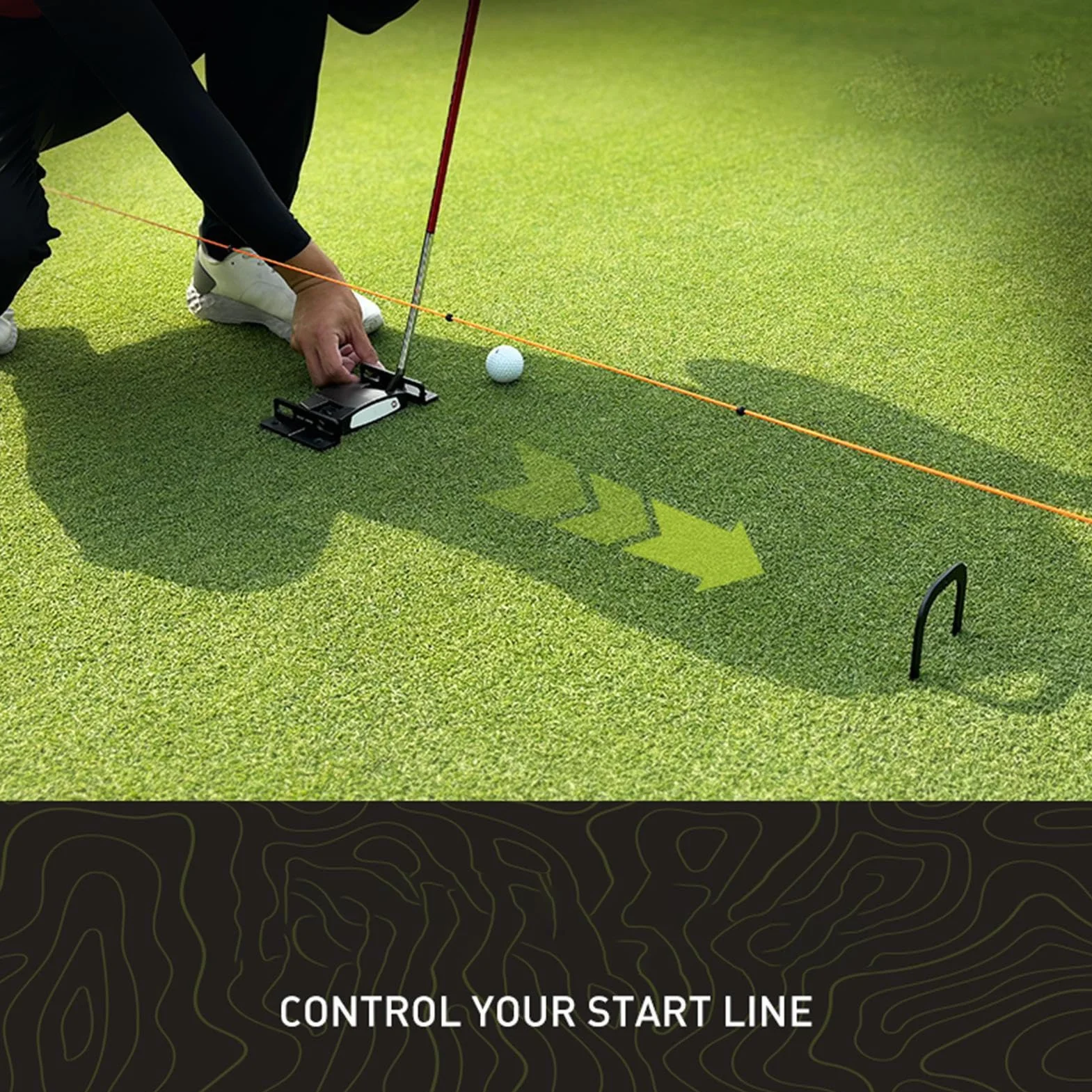 Golf Training Aid Portable Practice Putting Gates Compact Kit 12x10x4cm Black