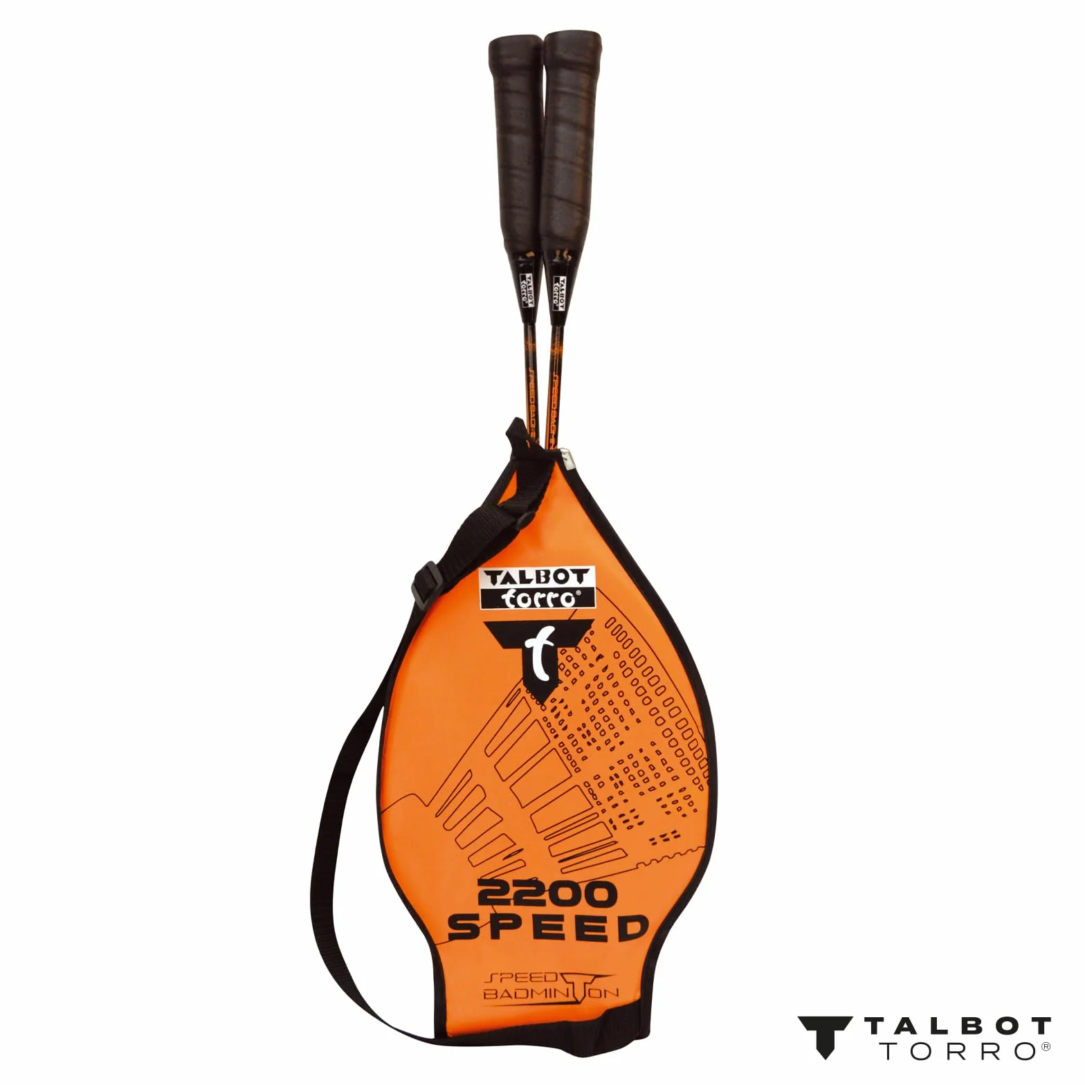 Talbot Torro Speedbadminton Set 2 Raquetas Aluminio 58,5 cm 3 Birdies Wind-Resistant Bolsa Malla
