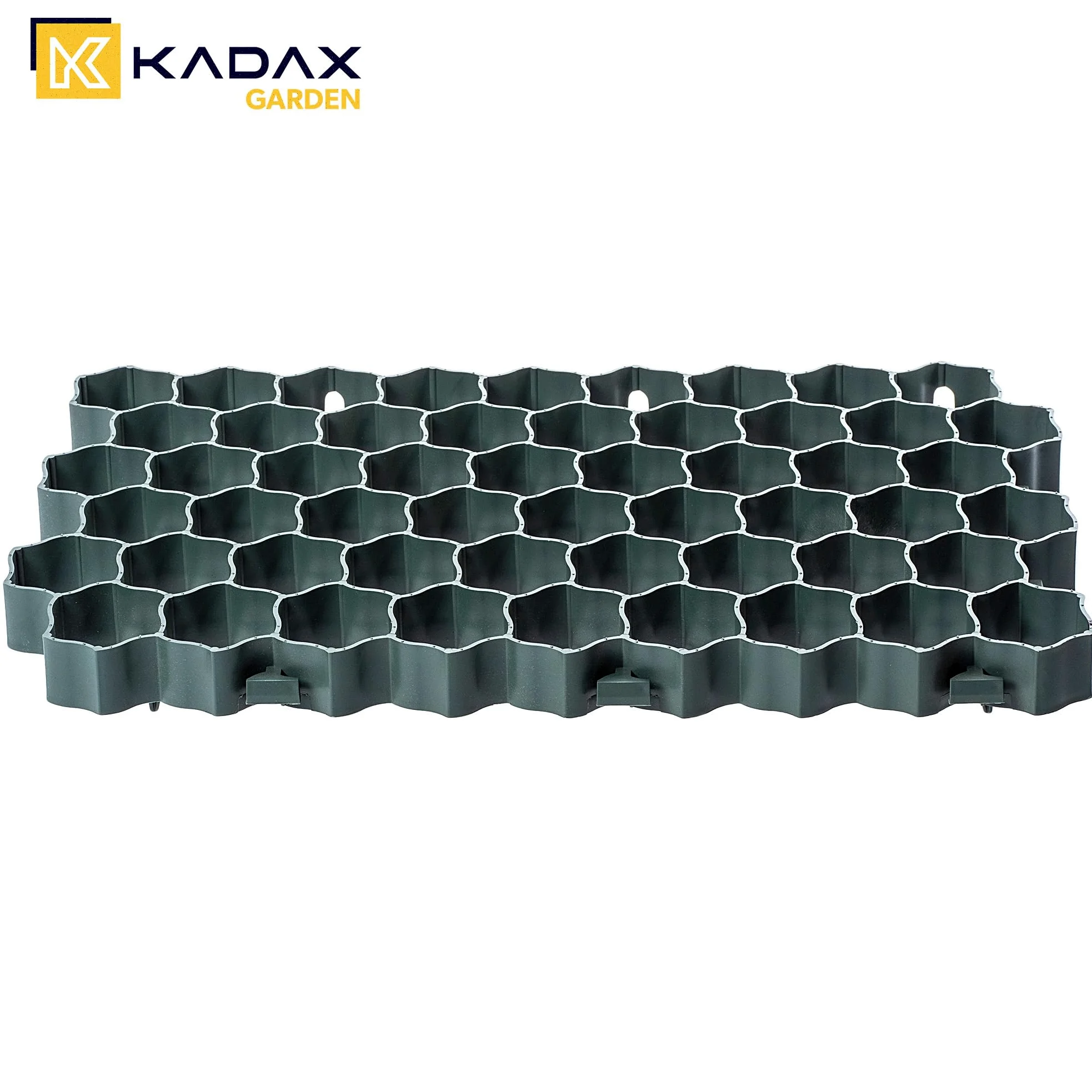 KADAX Placas de plástico, 60 x 40 cm, 6 m˛, 2 Colores, Capacidad de Carga de hasta 1000 toneladas, Rejilla de césped con Puntos Antideslizantes, (Verde, Rectangular, 24 Unidades)