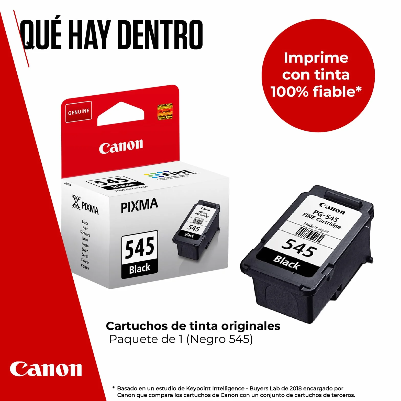 Canon Original PG-545 Cartucho de Tinta Negro Compatible PIXMA