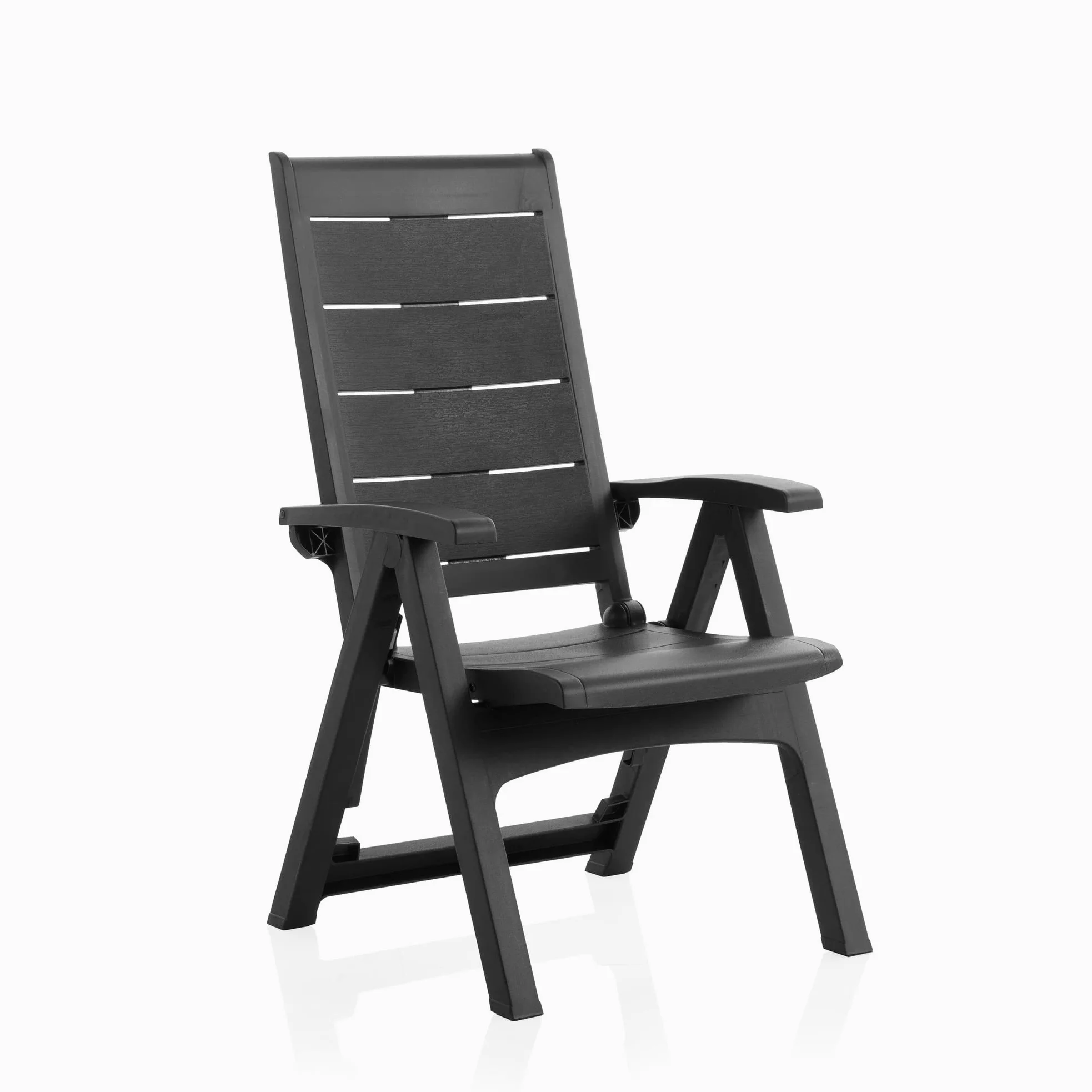 SP Berner Shaf - Sillon Jardin Legno | Sillon Exterior Multiposición en Color Antracita | Fabricado en España con Materiales Reciclados