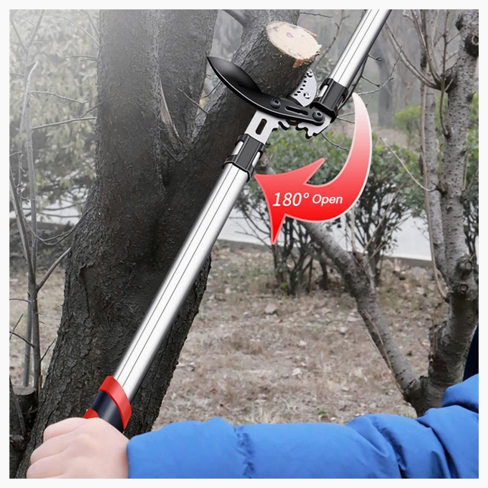 Tijeras de podar telescópicas largas, tijeras de yunque, herramienta de jardinería, cortador de ramas de árboles, herramienta manual agrícola, cortador de jardín, podadora, herramienta para dar f