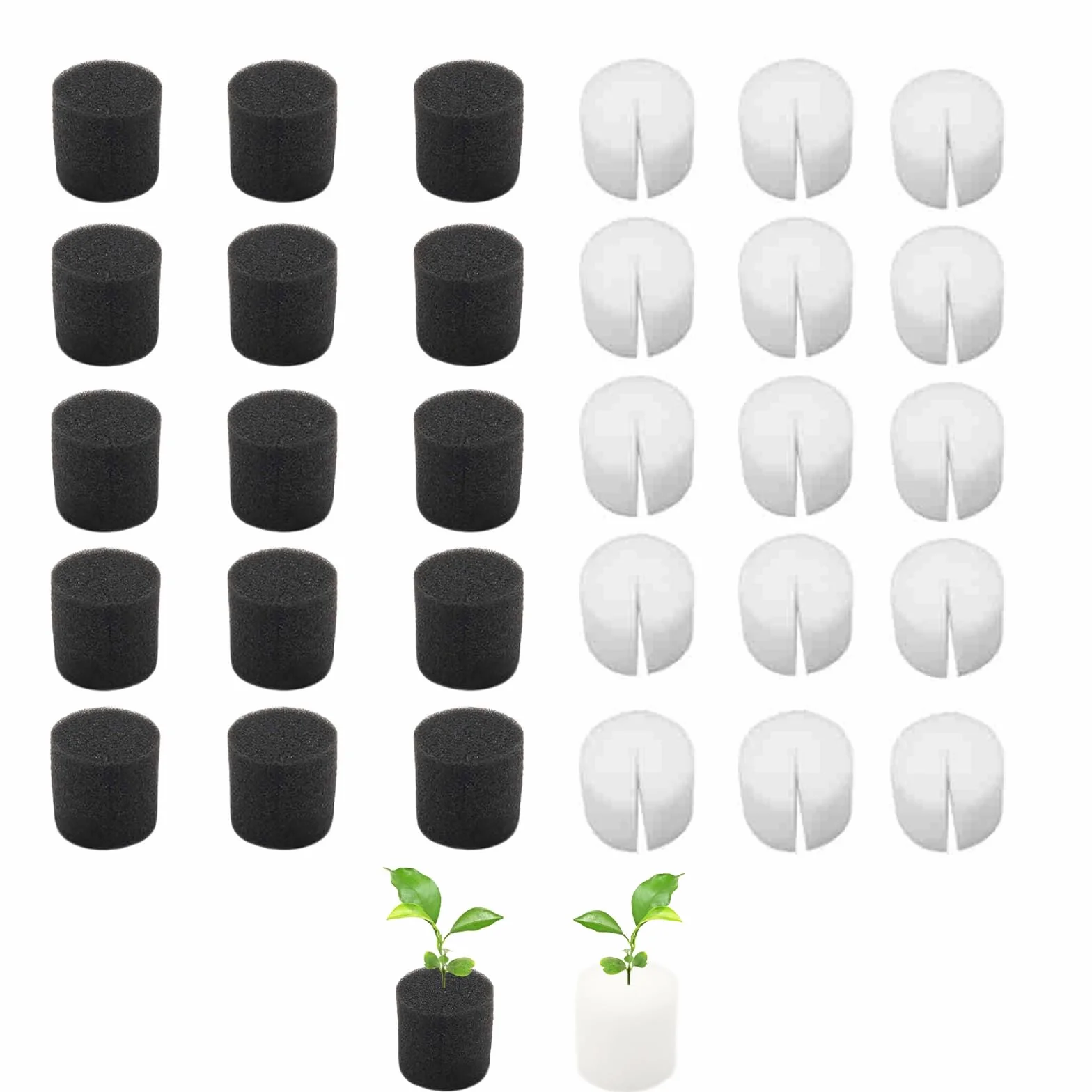 50 Piezas 32 * 30mm Esponja Hidropónica, Soilless Hydroponics, Plantar Herramientas de Esponja, Esponjas Hidropónicas Sin Tierra, para Cultivar Hortalizas y Flores