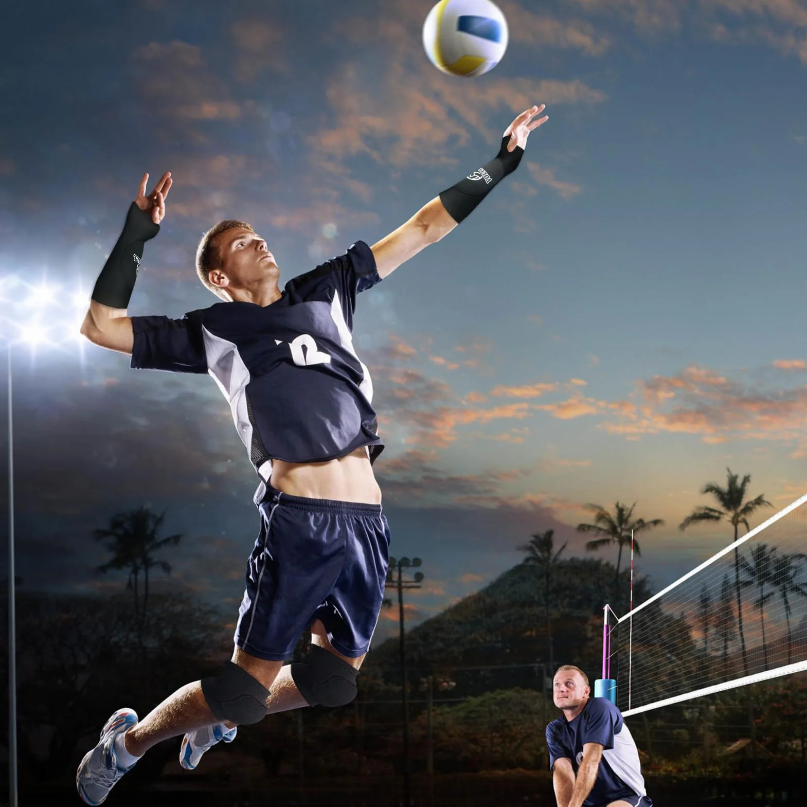 Espinilleras fútbol para niños jóvenes, 1 Par Antebrazo Voleibol + 1 Par Rodilleras