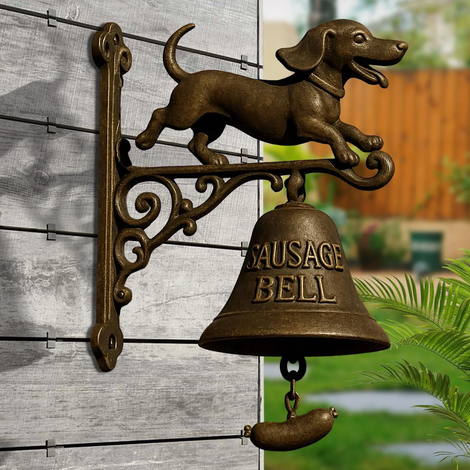 Dinner Bell Outdoor | Timbre Decorativo para Puerta De,Figura Decorativa De Perro para Porche Jardín Casa Cabaña Patro Trasero Regalo Inauguración