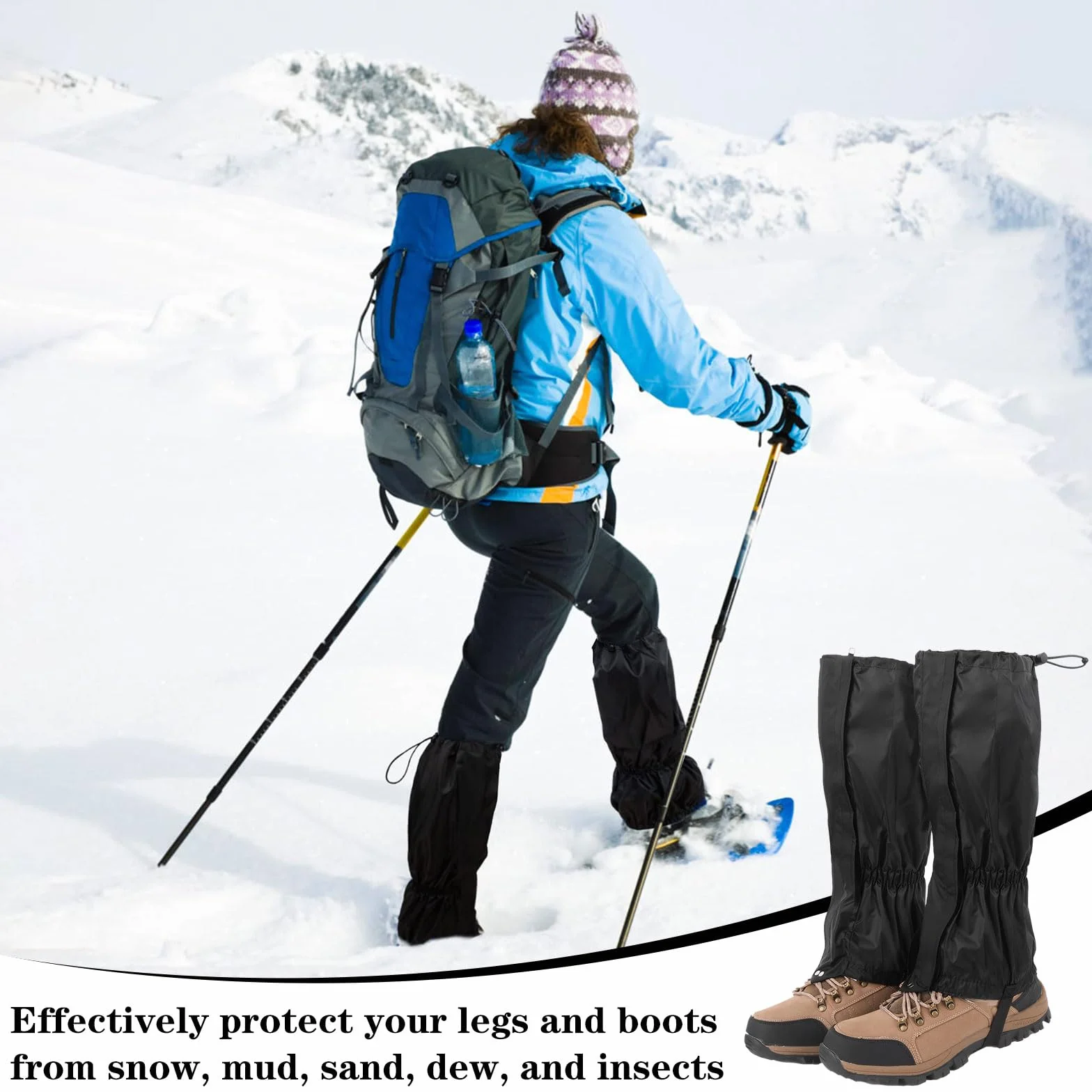 Polainas Impermeables Senderismo Trail Running Cubre Pantalón Protección