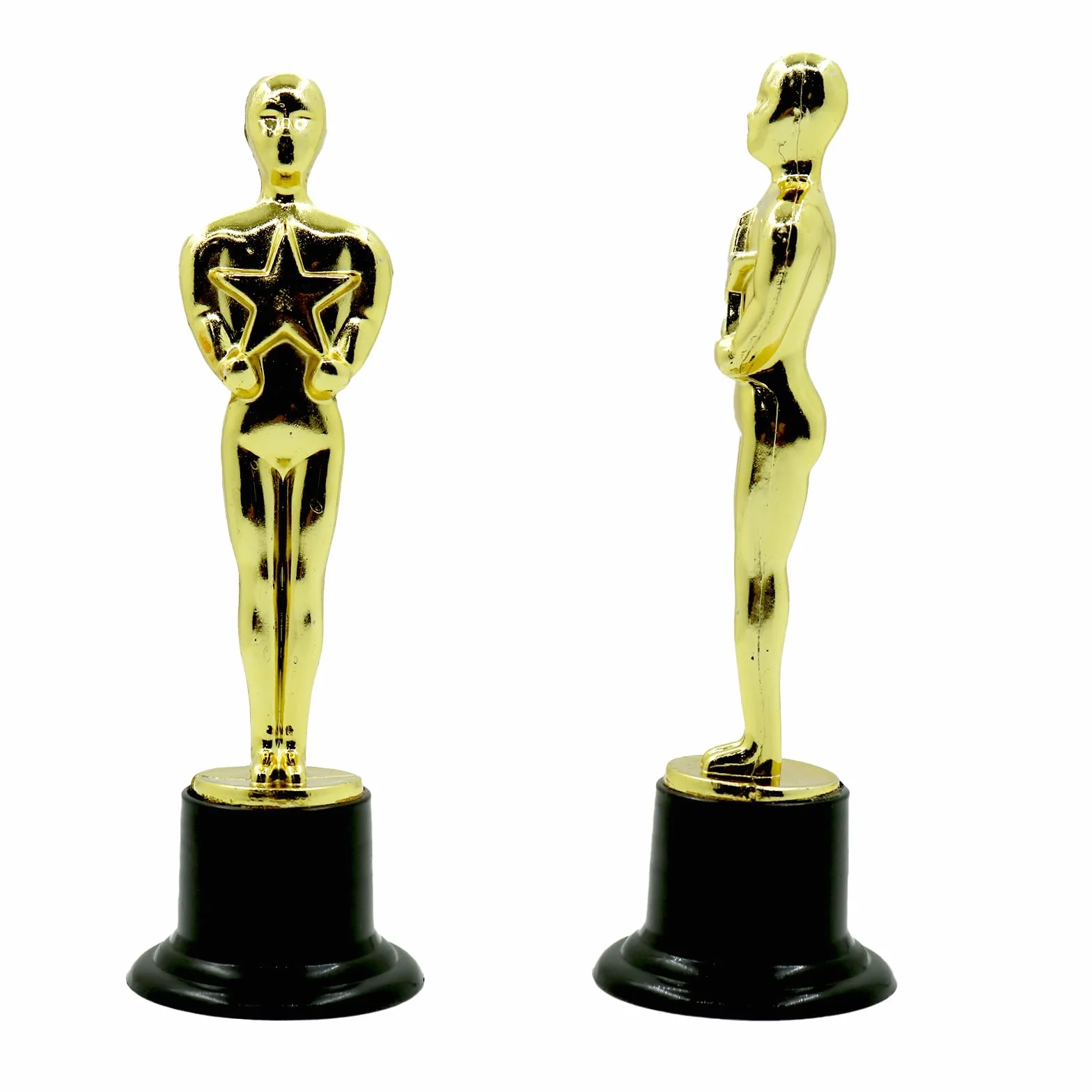 Trofeo de Oro Estatuas Plástico 8 Piezas 15 cm para Ceremonia de Premios Fiesta Deportiva