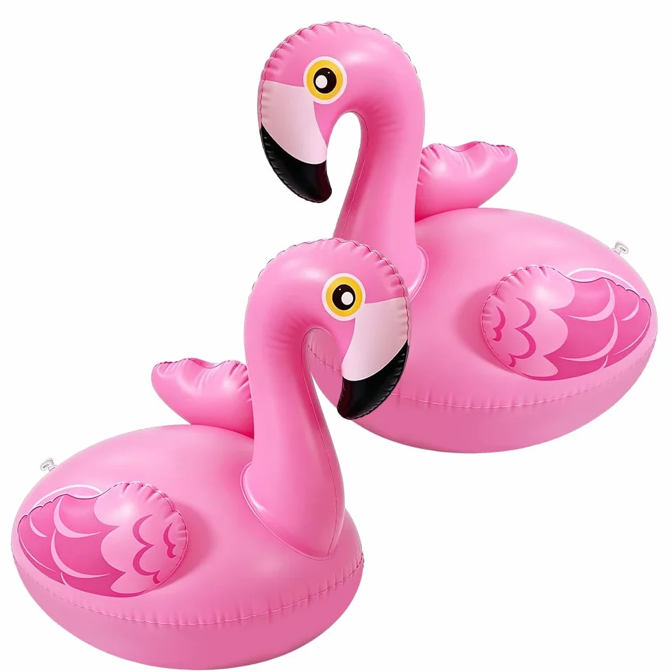 2 luces solares flotantes para piscina, flamencos, flotantes, IP68, resistentes al agua, para piscina, estanque, jardín, césped
