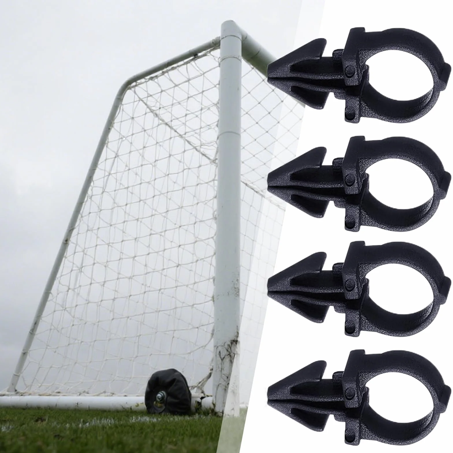 Sujetadores de red de fútbol – 100 clips de retención resistentes para reparación y entrenamiento