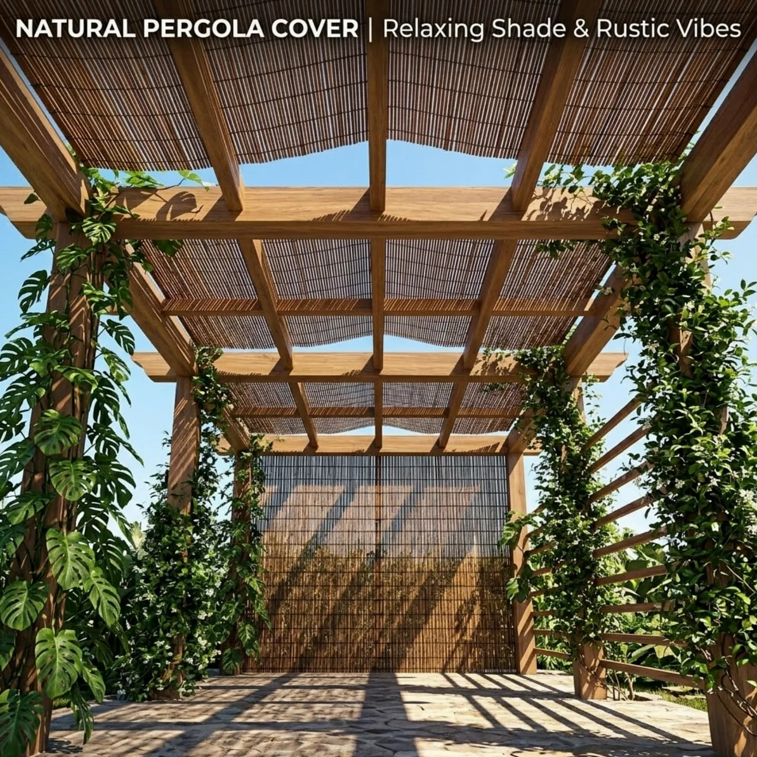 Cañizo Natural para Ocultación Jardín Exterior, Valla de Caña para Terraza y Balcón, Cubre Vallas para Jardín, Paneles Ocultación, Cercado Privacidad, Robusto(Natural,61x1524cm(2x50ft))