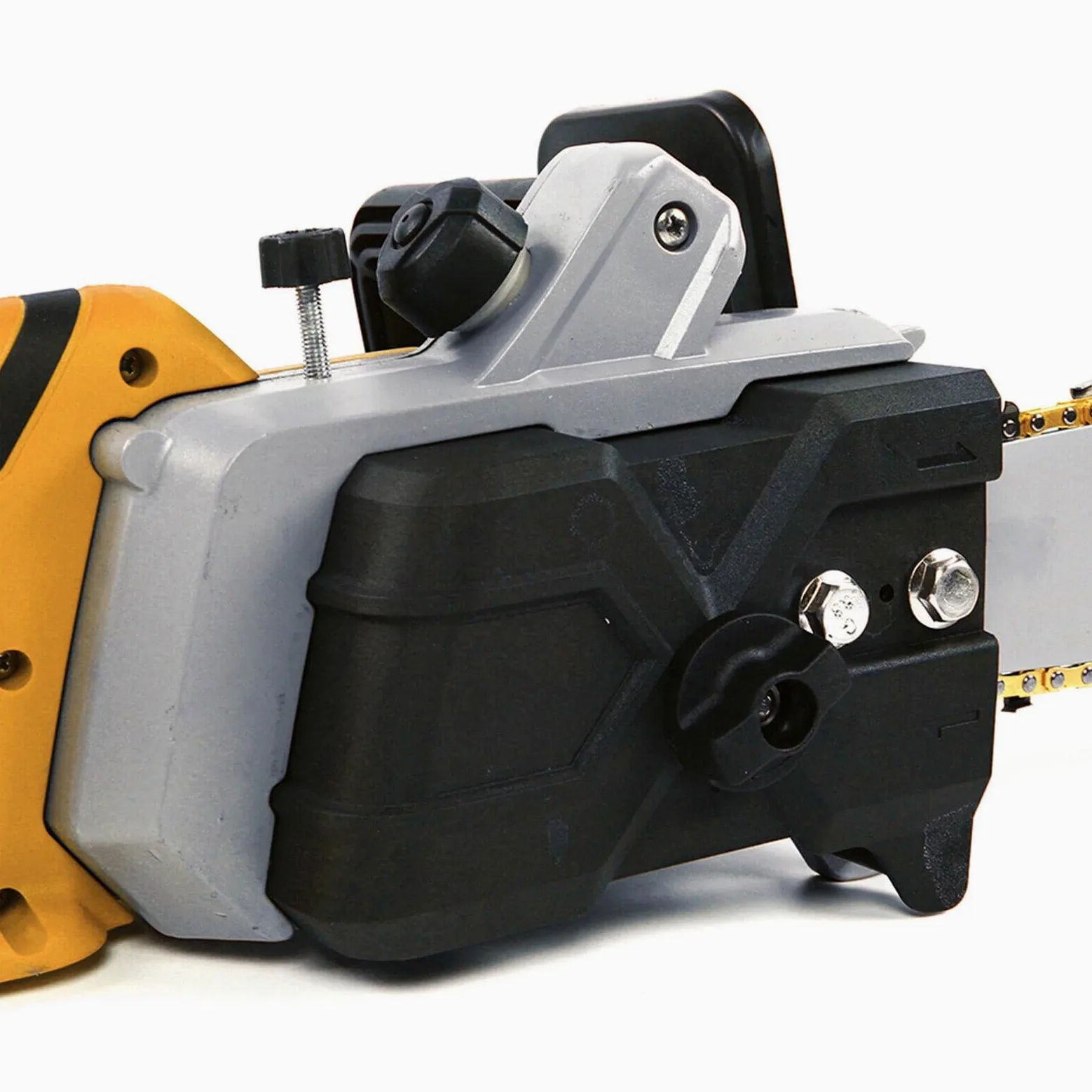16 Zoll motosierra eléctrica con cable 2000W 800r/min con afilado automático, freno mecánico, bajo rebote, lubricación automática, tensión de cadena sin herramientas para poda (amarillo)