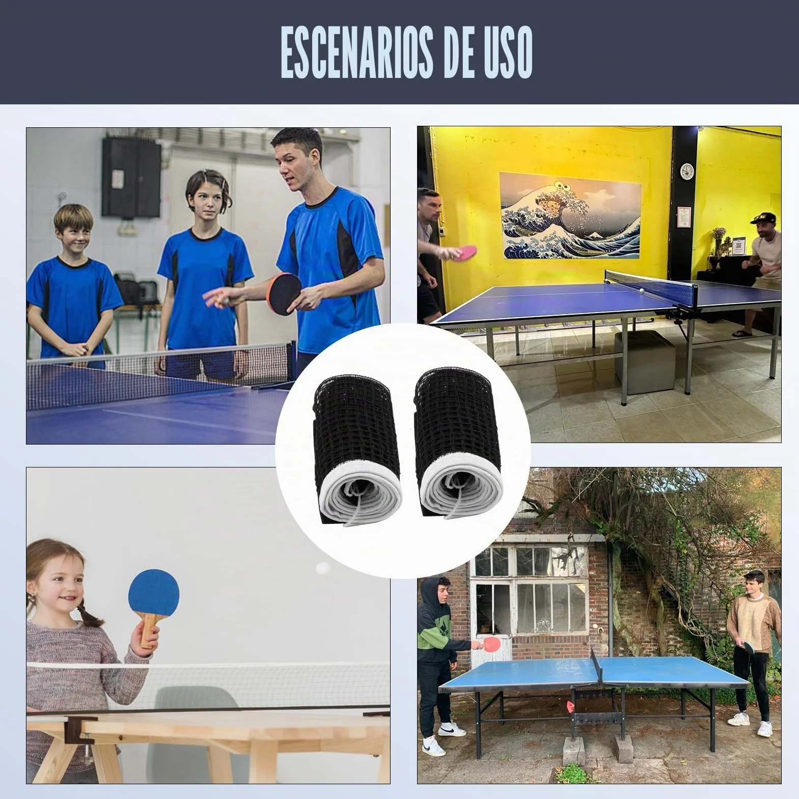 Red de Reemplazo de Tenis de Mesa Portátil Durable 2 PCS Universal para Mesas de Juego