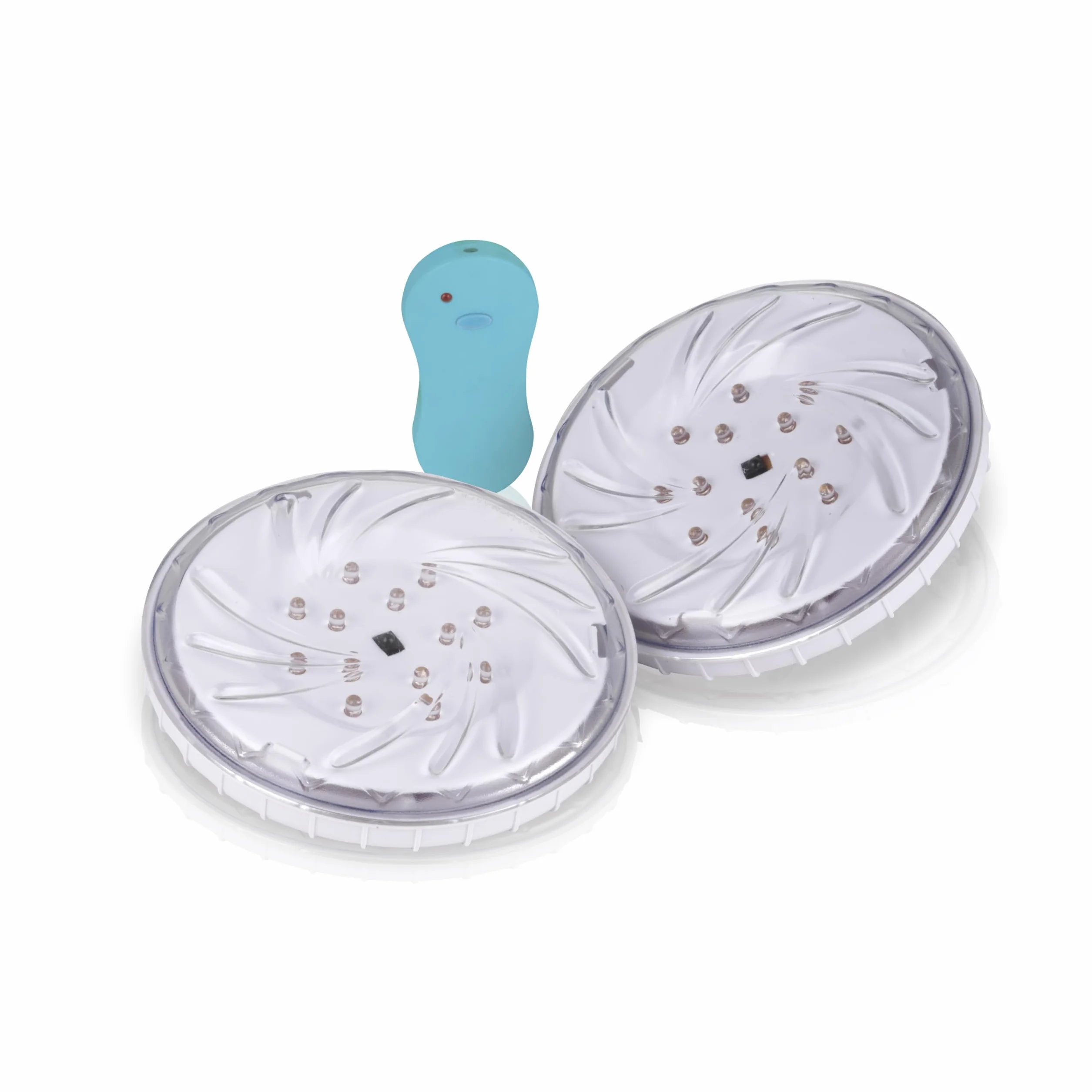 Gre PLED2 - Iluminación para Piscina. Conjunto de Dos Proyectores Led Blanco para Piscina Elevada de Acero, 8W. Luz para Piscinas