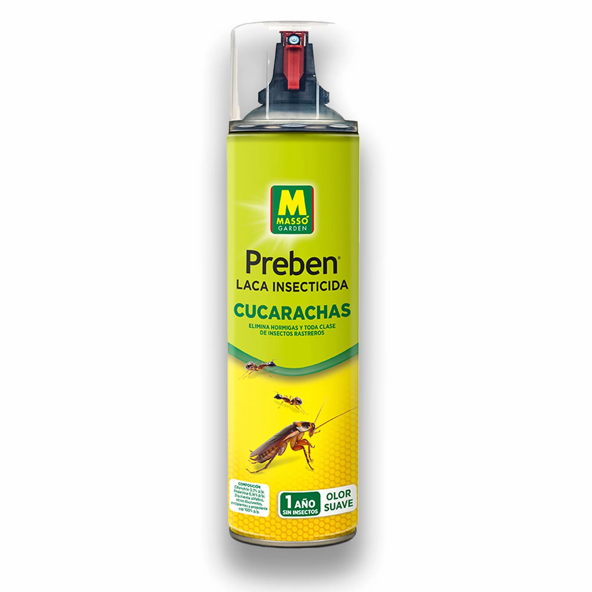 Preben Laca Insecticida contra Cucarachas, Hormigas, Tijeretas y Otros Insectos x1 MUY EFICAZ - Aerosol de 600 ml | Uso en Interior y Exterior | Acción de Contacto hasta 1 año | Nexum Market
