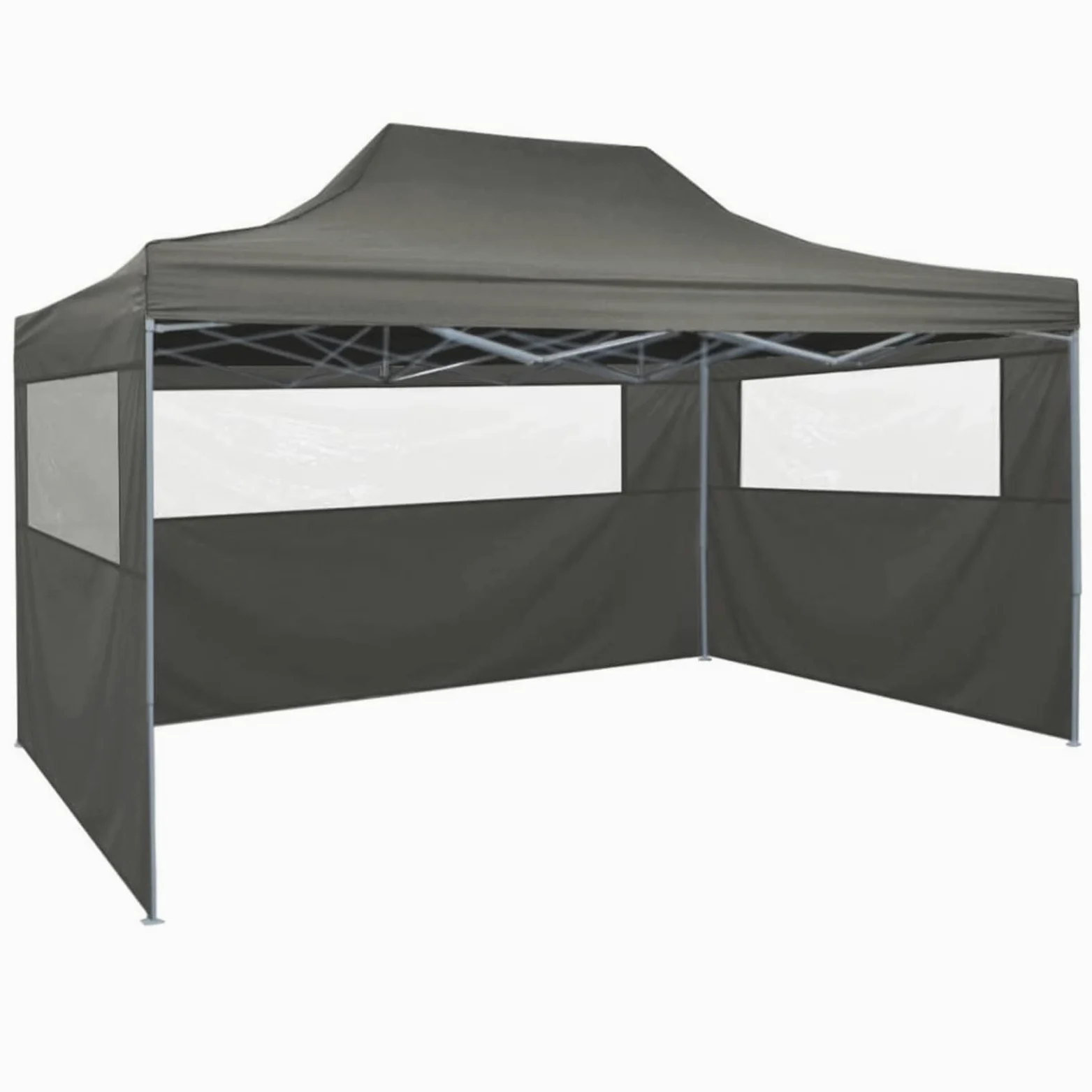 ARKEM Carpa pleglable Pop-up con 4 Paredes 3x4,5 m Gris Antracita Carpa Camping Toldo RetráCtil