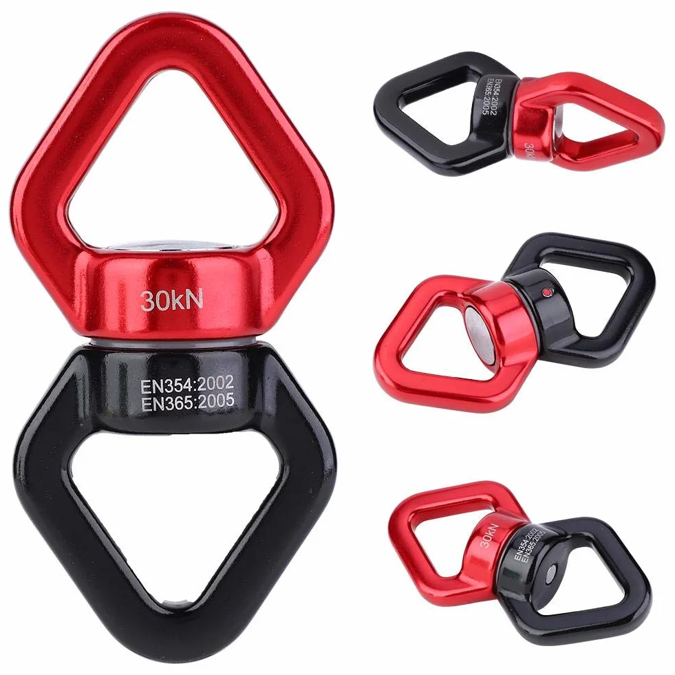 Conector Giratorio de la Cuerda 30KN 360° para Escalada en Roca, Yoga