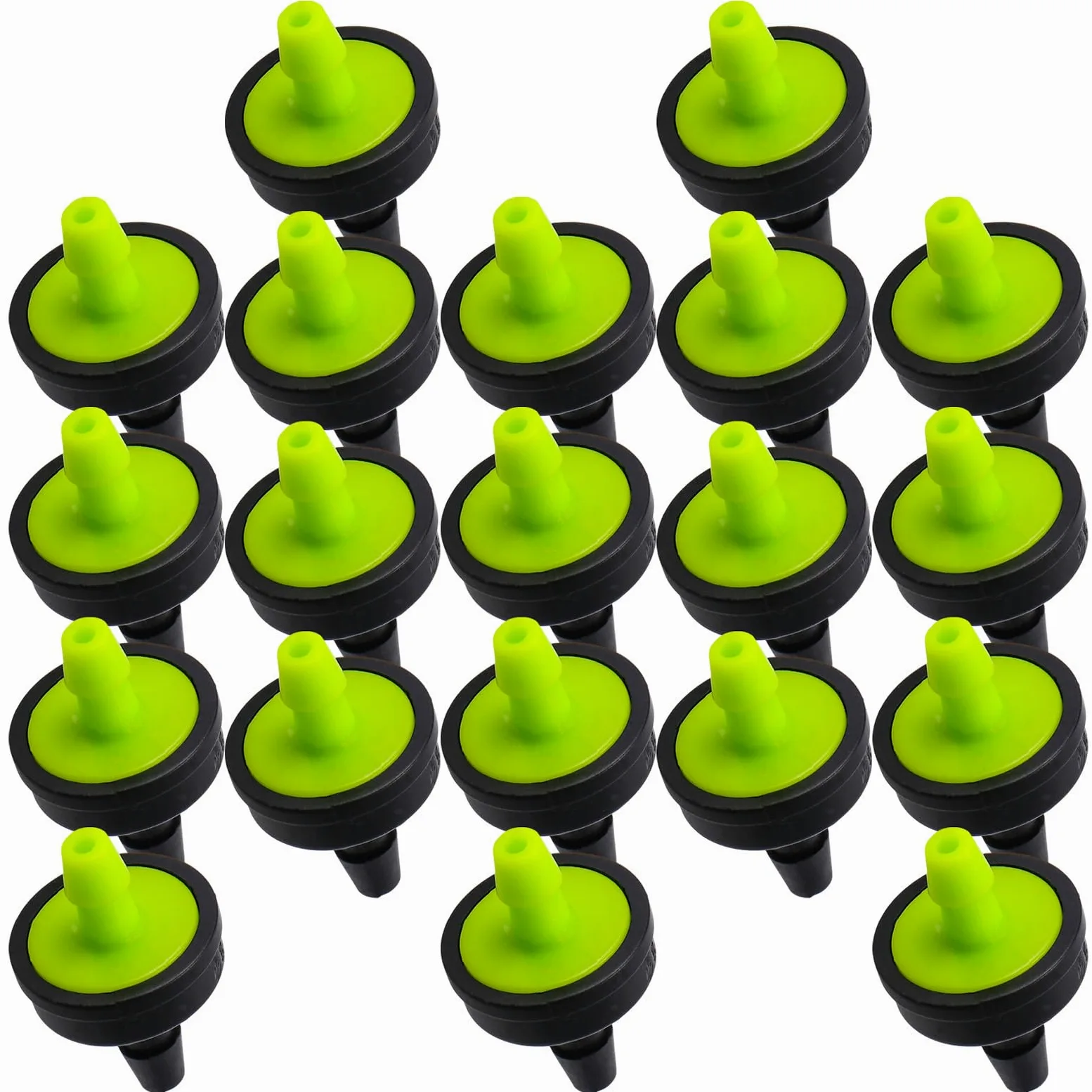 Goteros de Riego Compensación de Presión Conexión Rápida para Suministro Constante de Agua , Plástico Negro , 200 Unidades para Plantas en Macetas y Cultivos