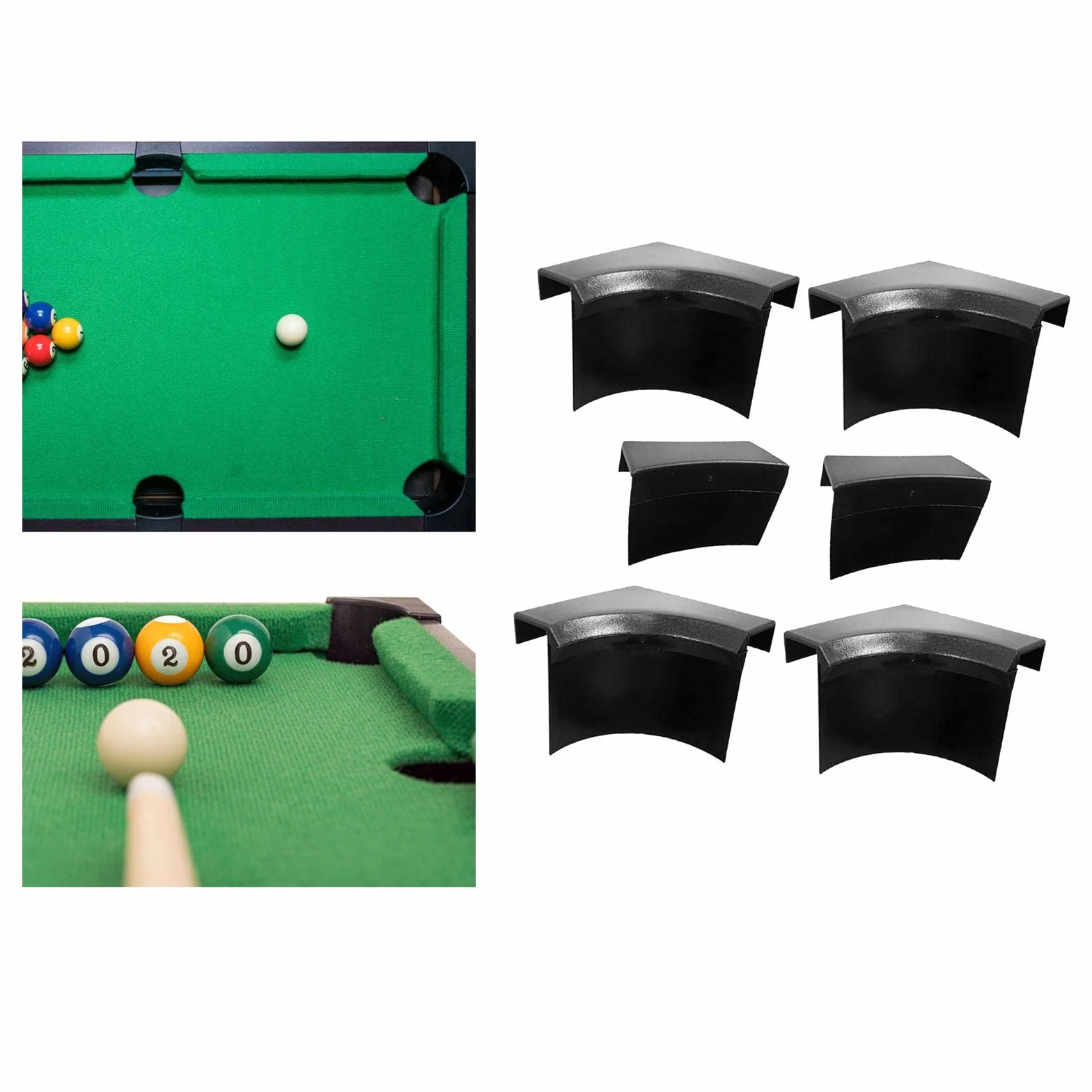 Revestimientos para Troneras de Mesa de Billar Americano o Snooker, 6 Piezas