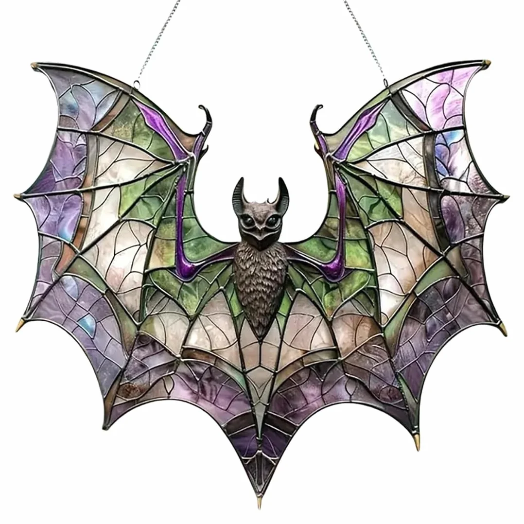 Atrapador De Sol Murciélago Halloween,Decoración Gótica Para Interiores,Reflector Luz Ventana,Atrapador Luz Murciélago Portátil Con Diseño Artístico,Decoración Duradera De