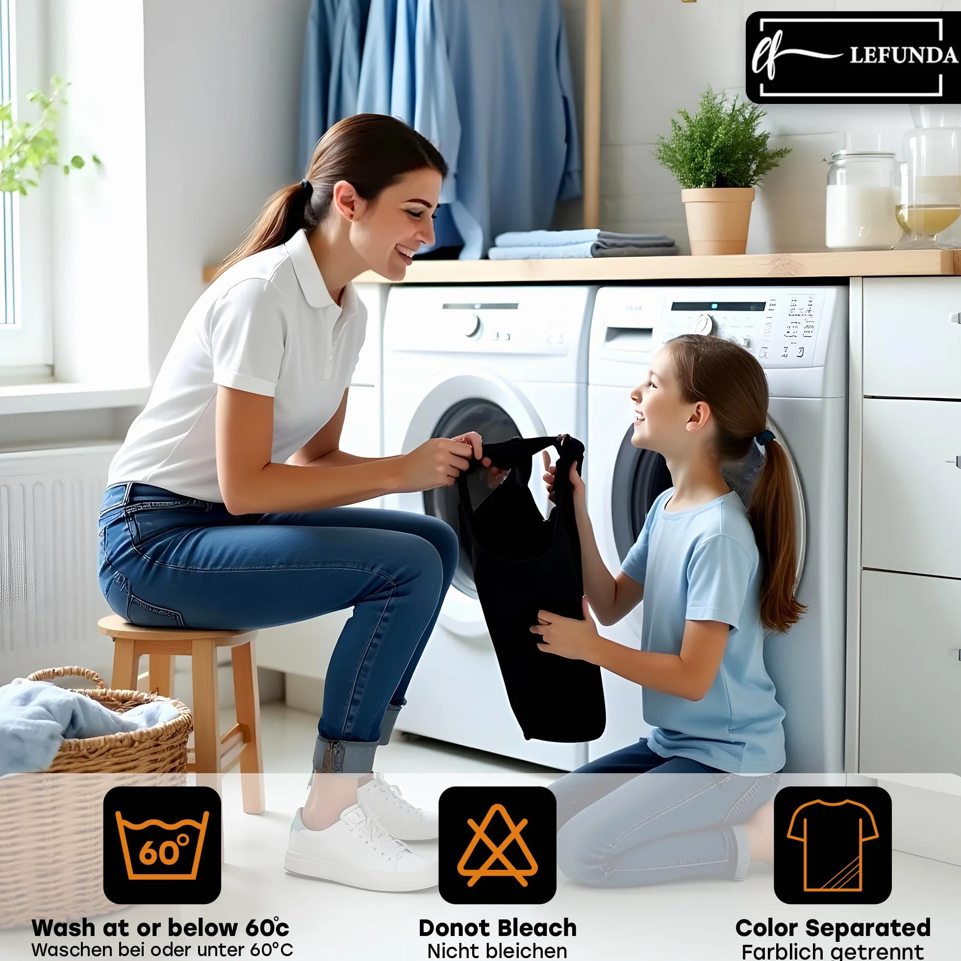 LEFUNDA® Delantal de Cocina Impermeable con 3 Bolsillos Ajustable, Delantal de Barbacoa con Correas Largas, Delantal de Cocina para Hombres y Mujeres, Cocinar, Restaurante, Café, Hornear (Negro)