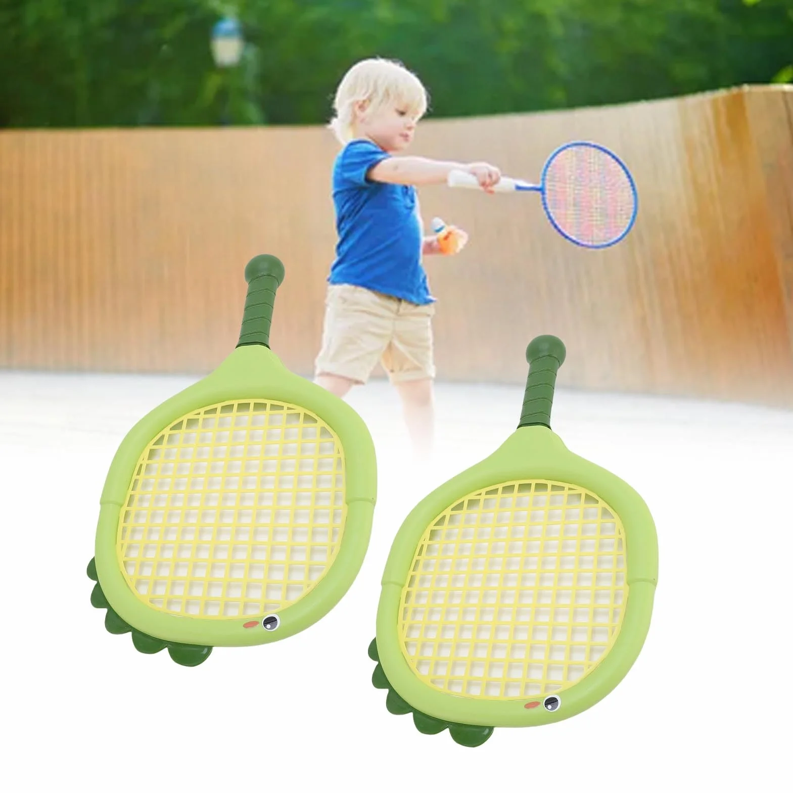 Juego de Raquetas de Tenis y Bádminton para Niños con 2 Volantes y 2 Pelotas